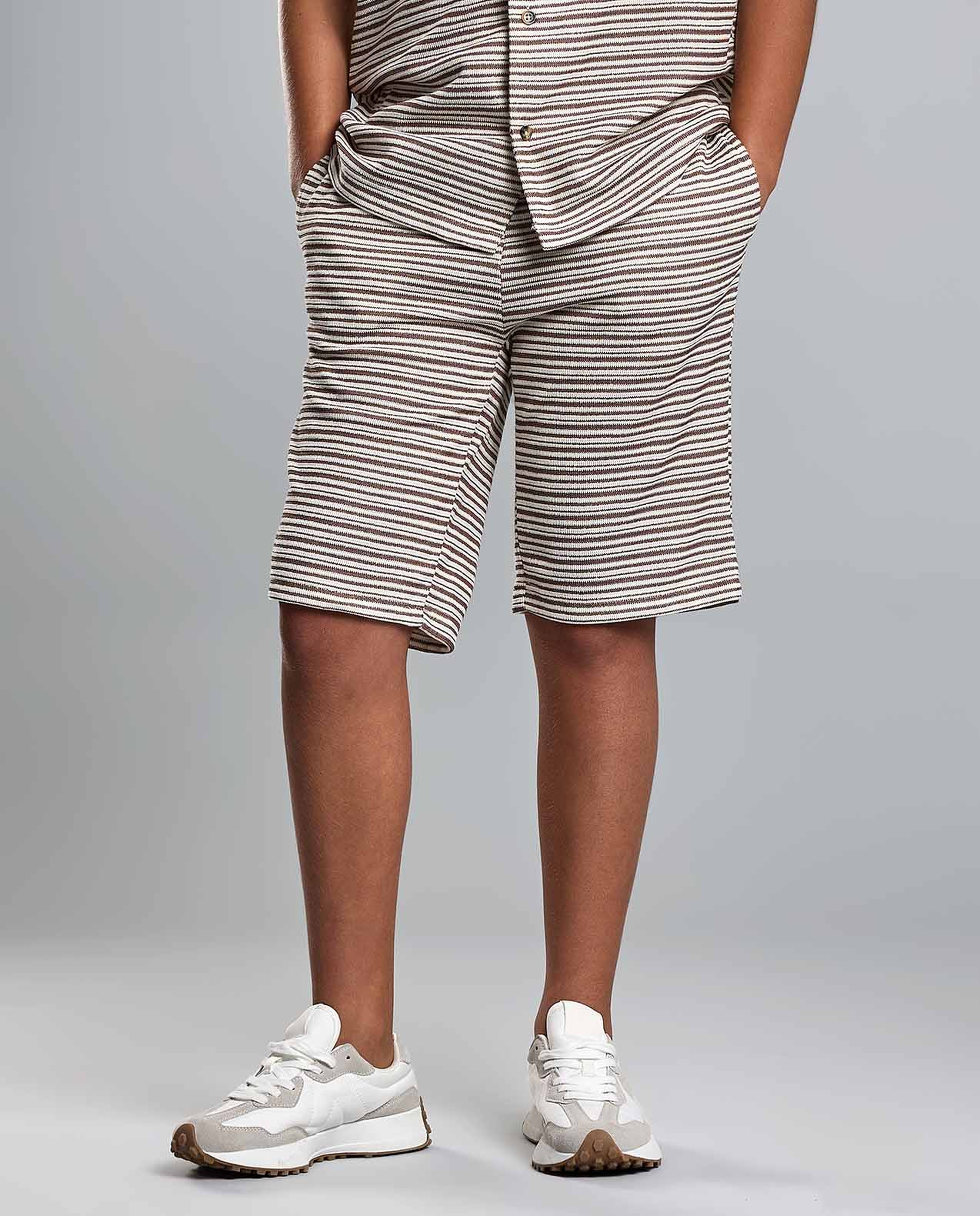 Striped Shirt and Shorts Set