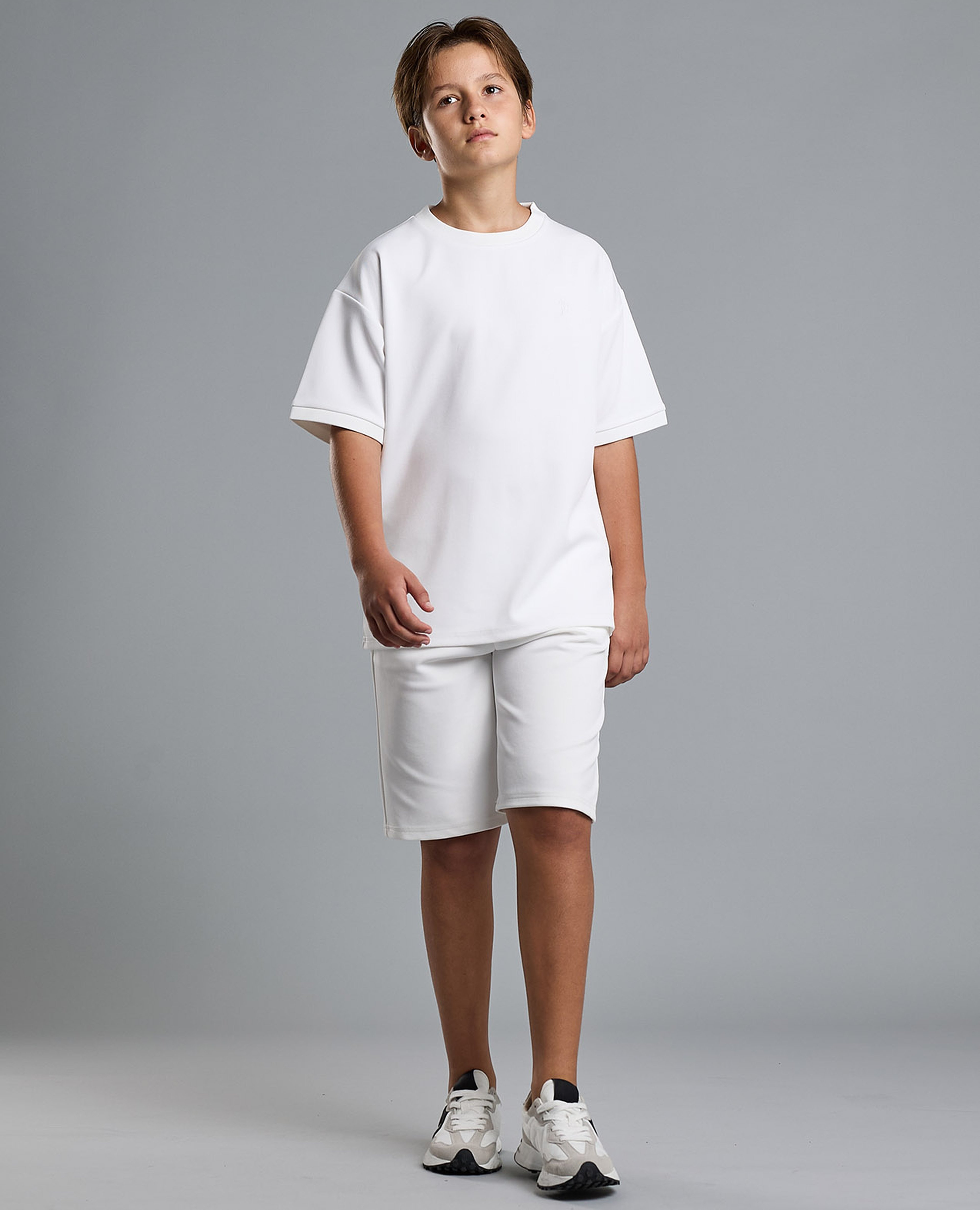 Solid Oversized T-Shirt and Shorts Set