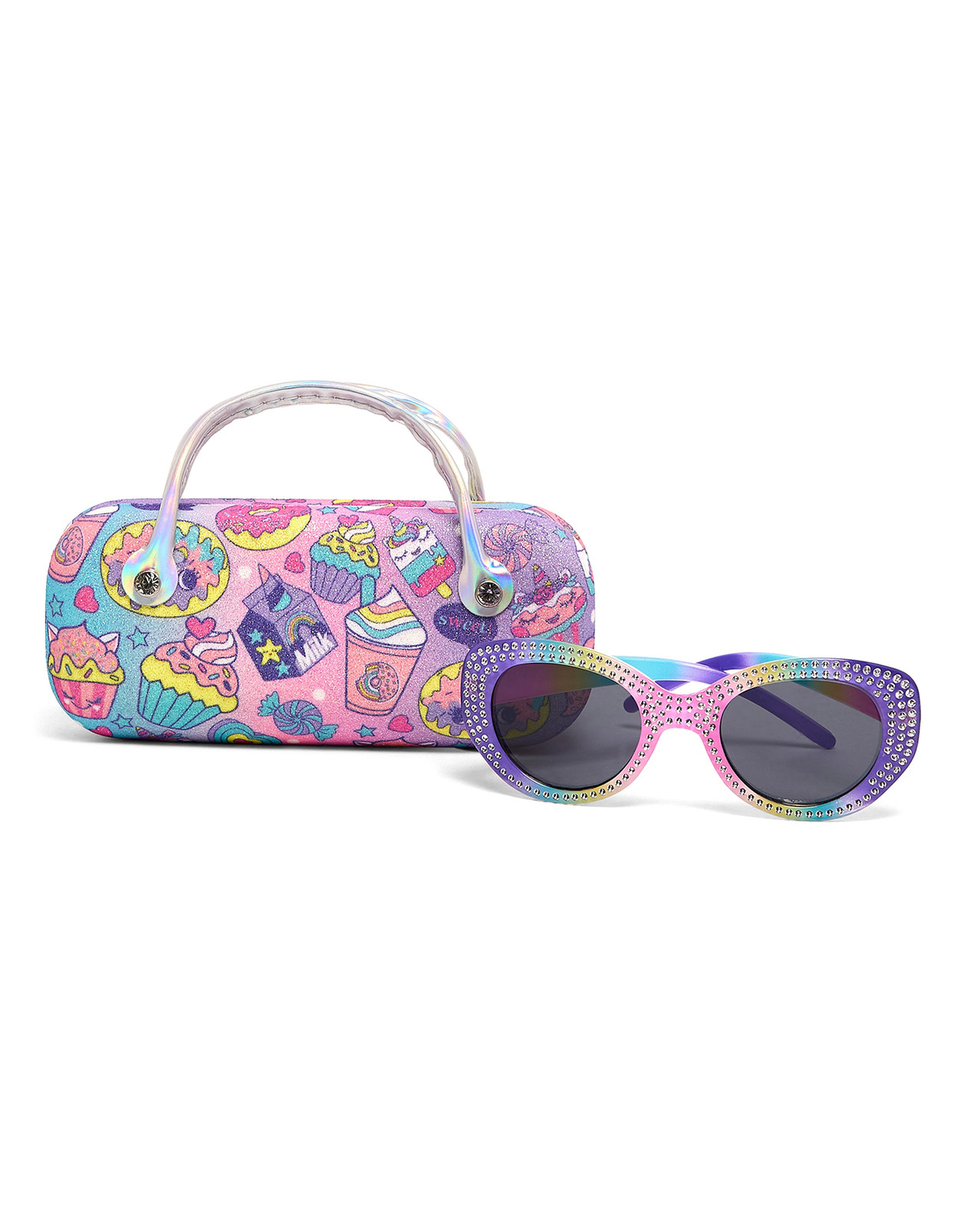 Embellished Cateye Sunglasses with Case