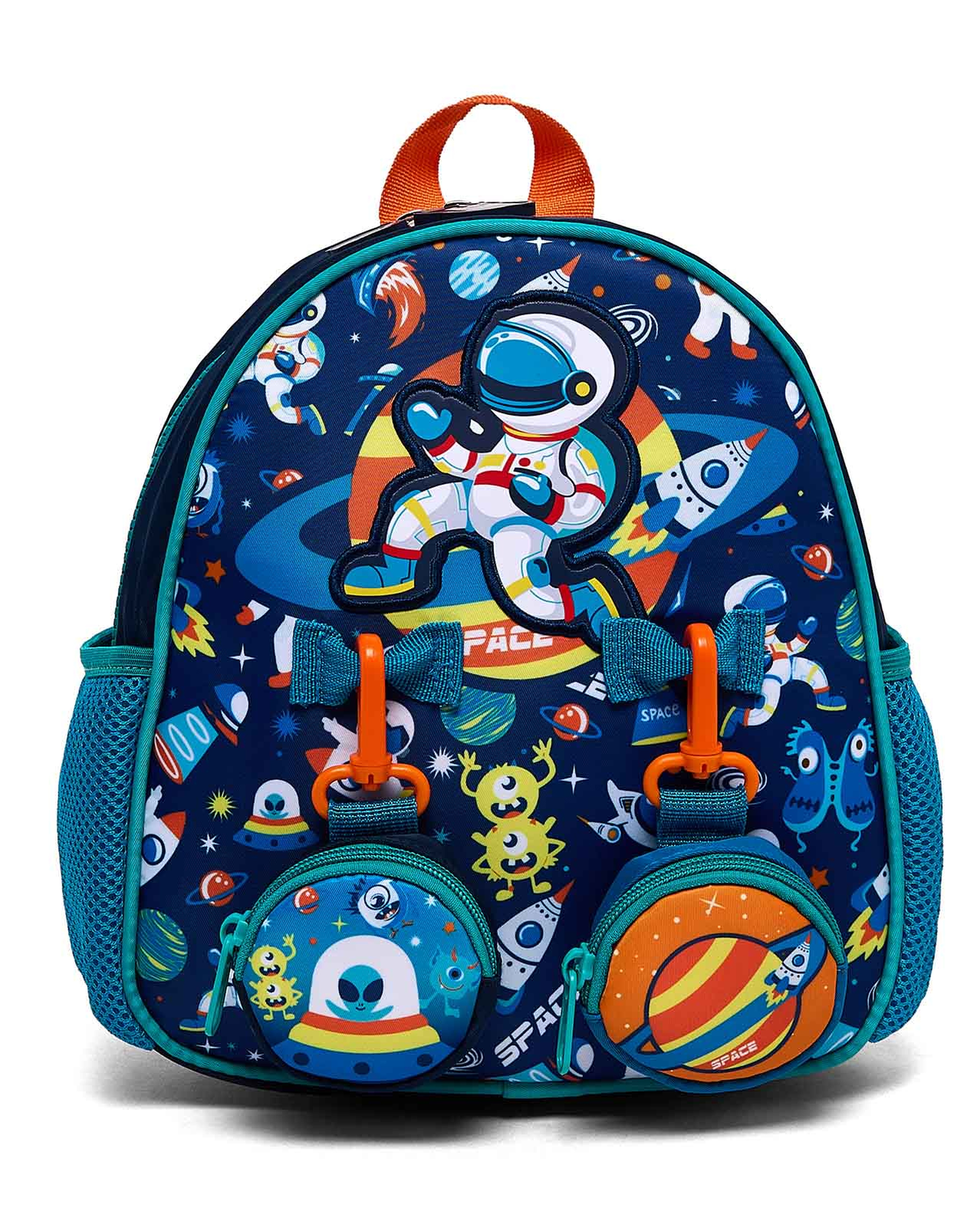 Appliqued Backpack with Pouches