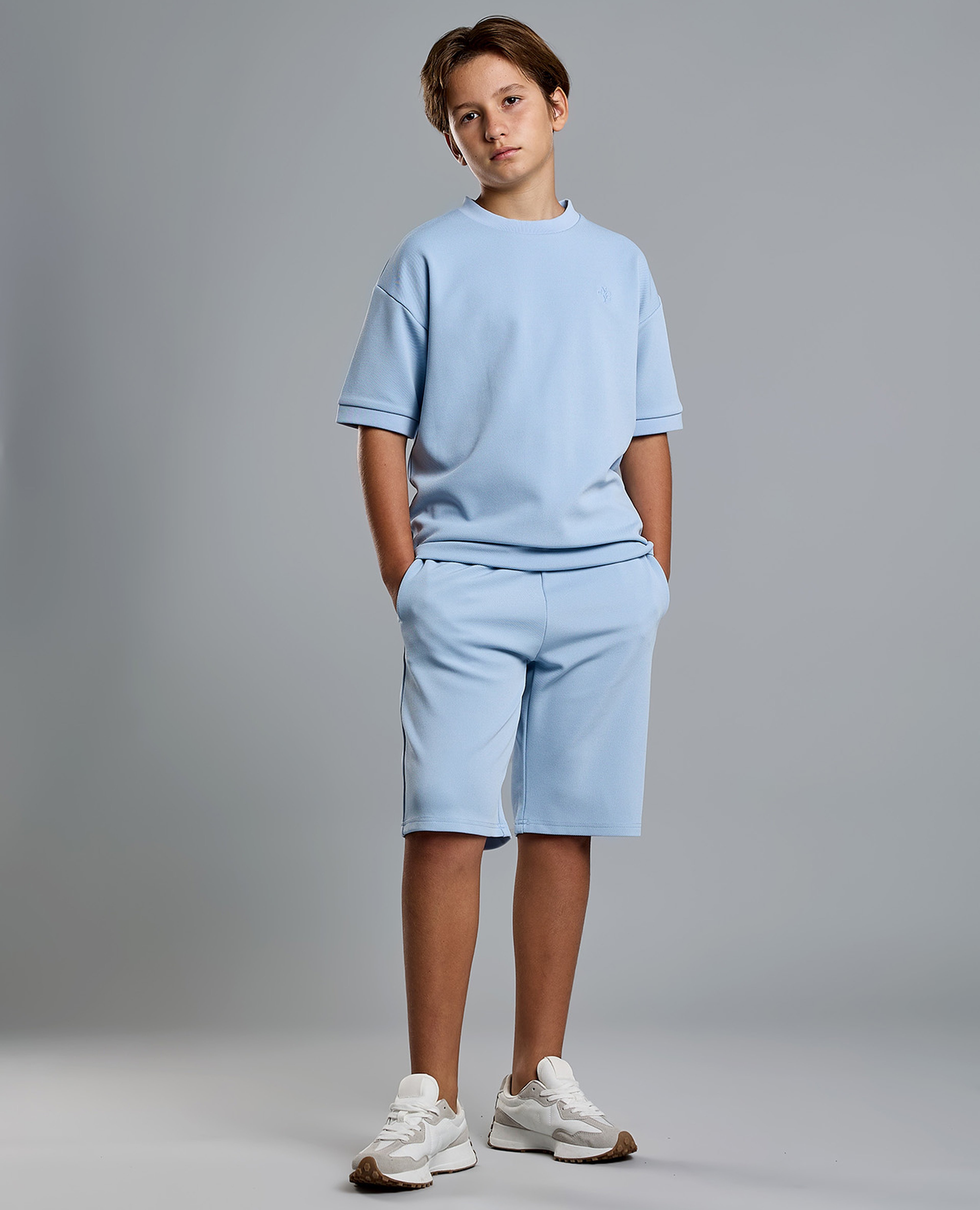 Solid Oversized T-Shirt and Shorts Set