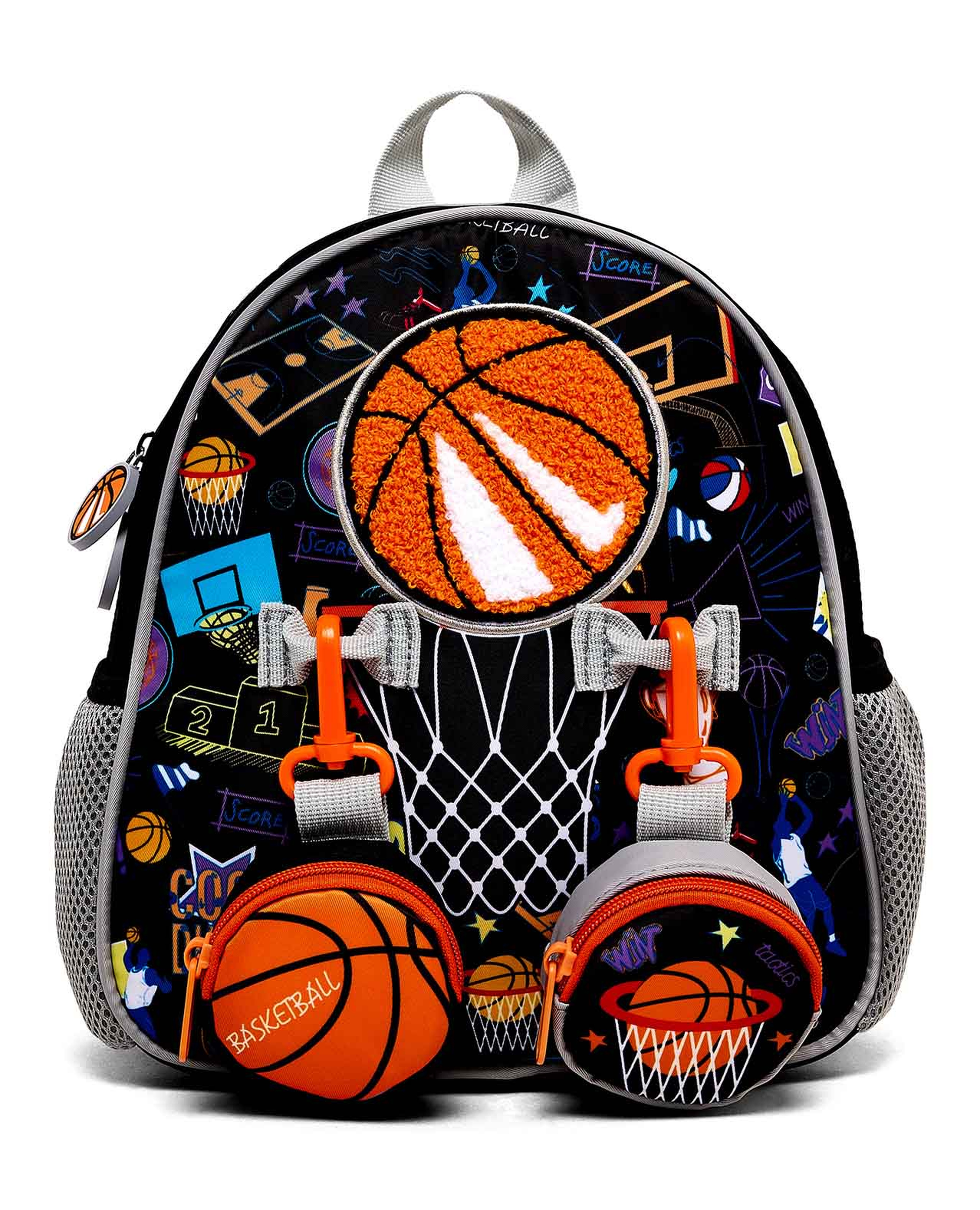 Appliqued Backpack with Pouches