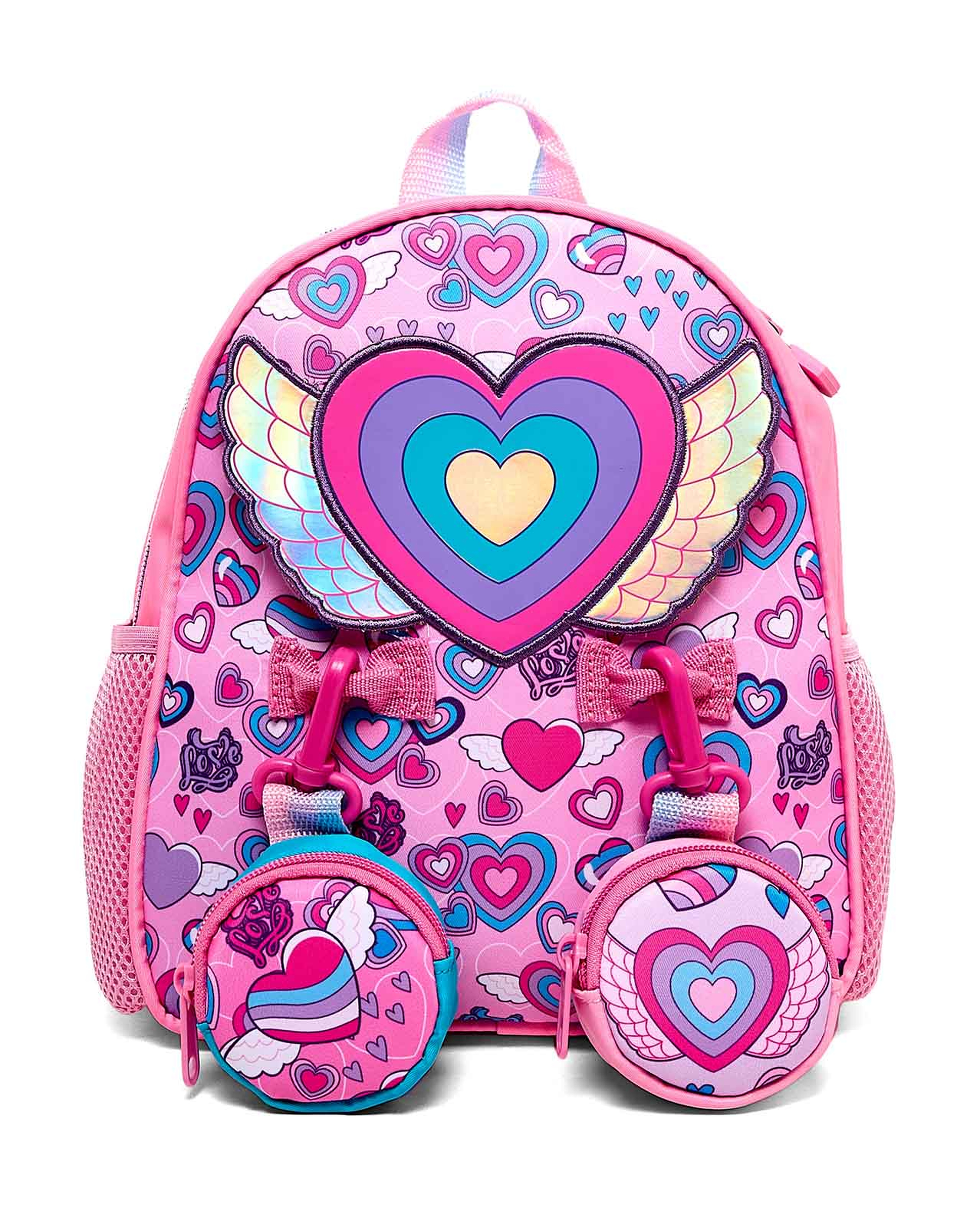 Appliqued Backpack with Pouches