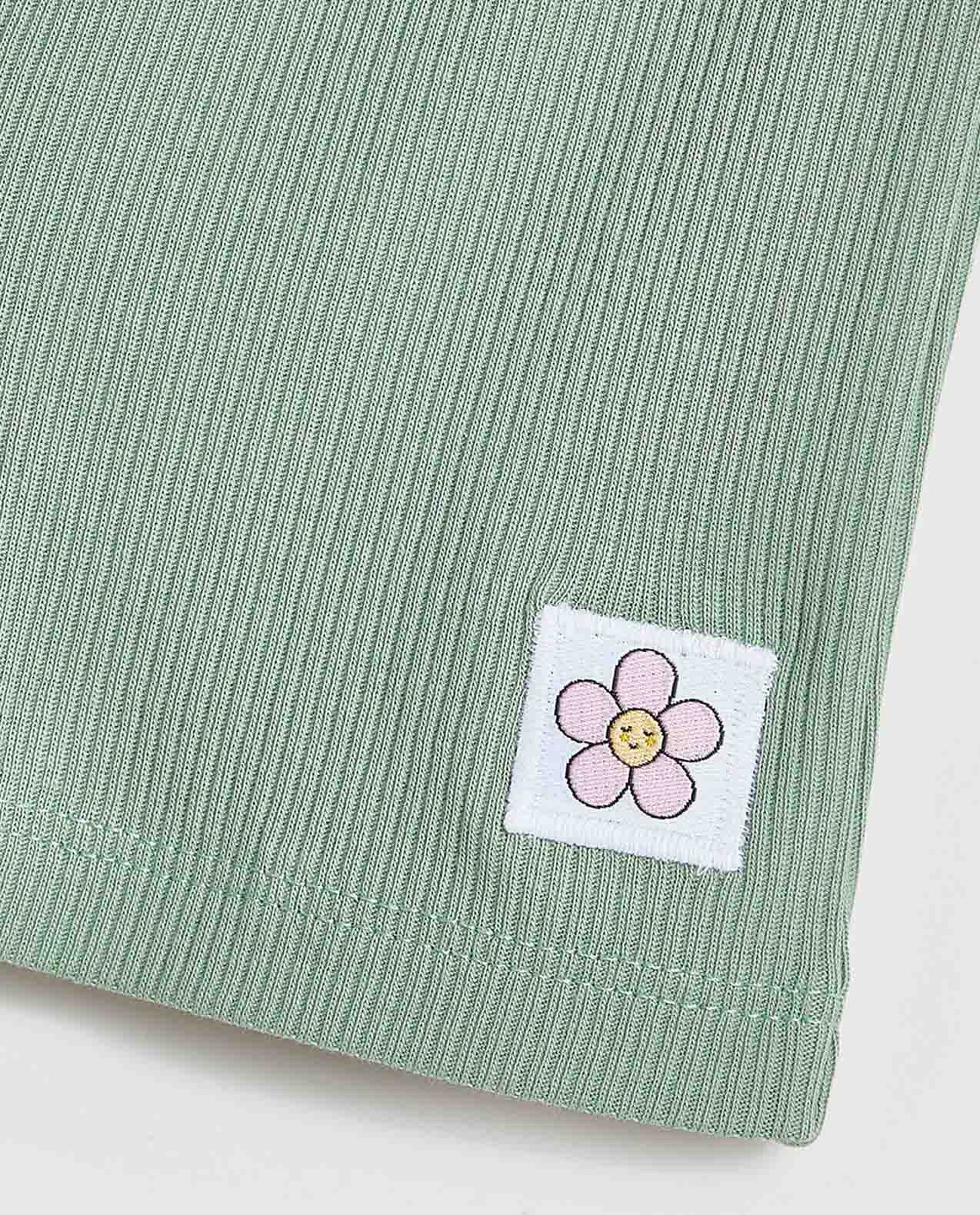 2 Piece Ribbed Shorts with Elastic Waist