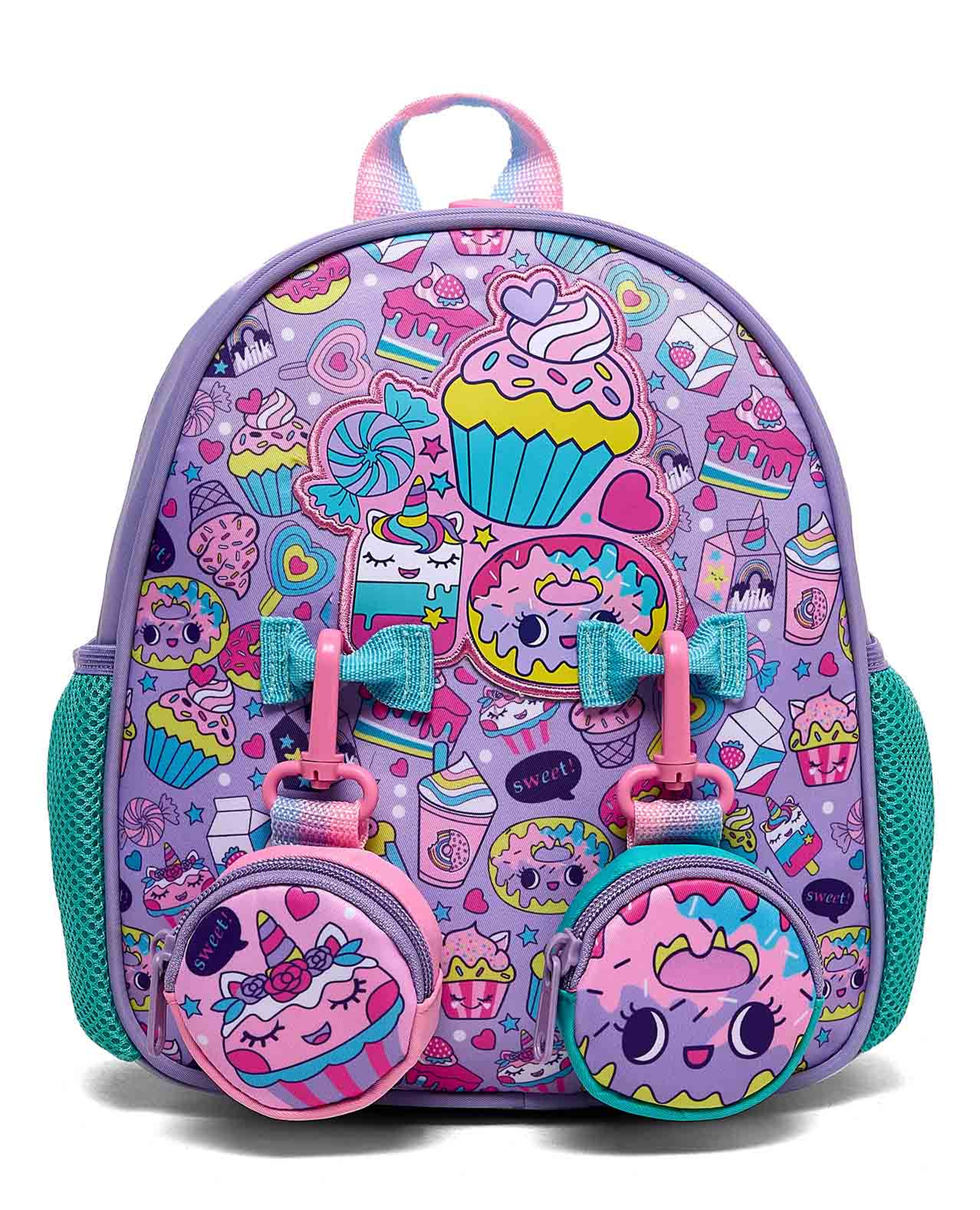 Appliqued Backpack with Pouches