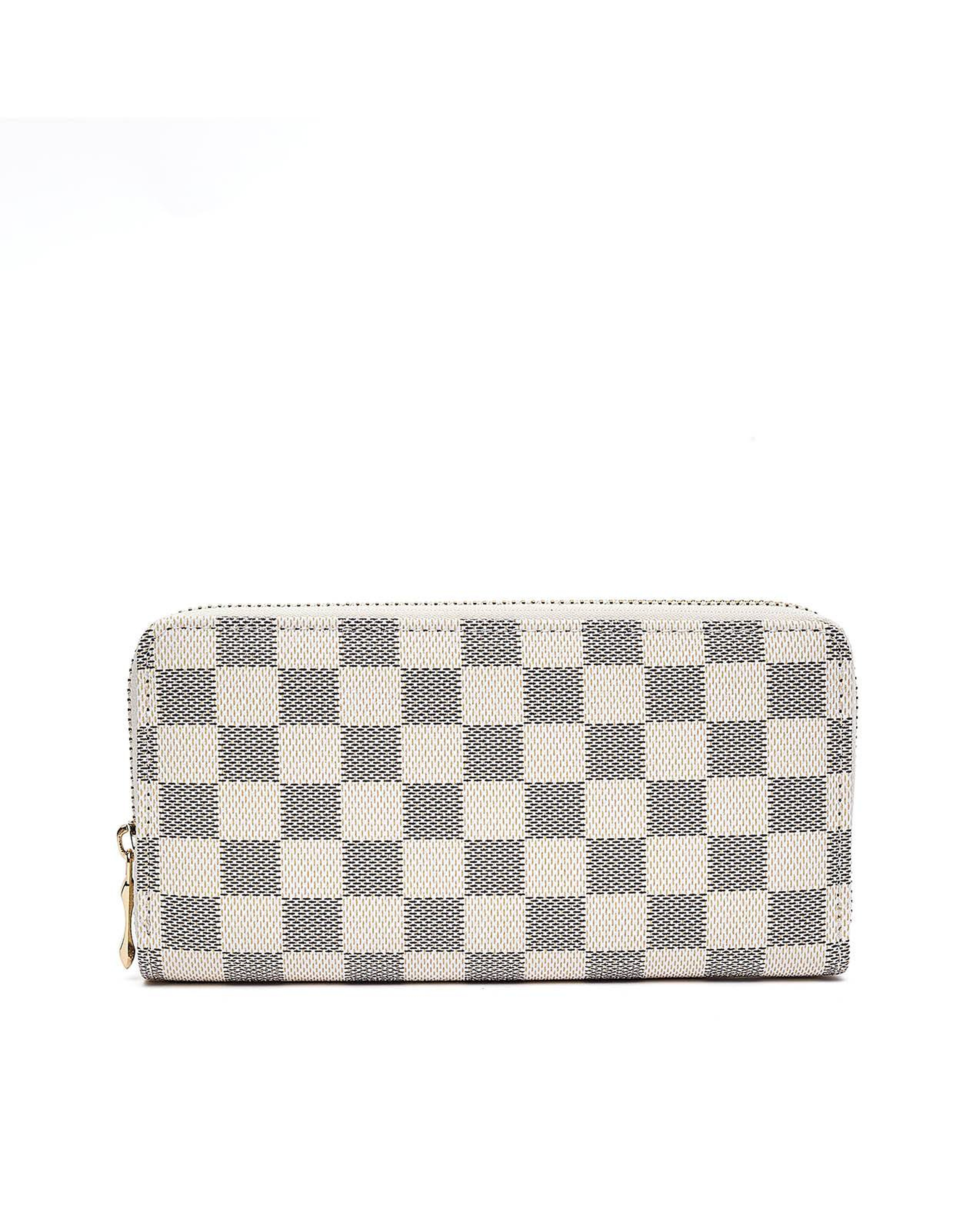 Checkered Long Wallet