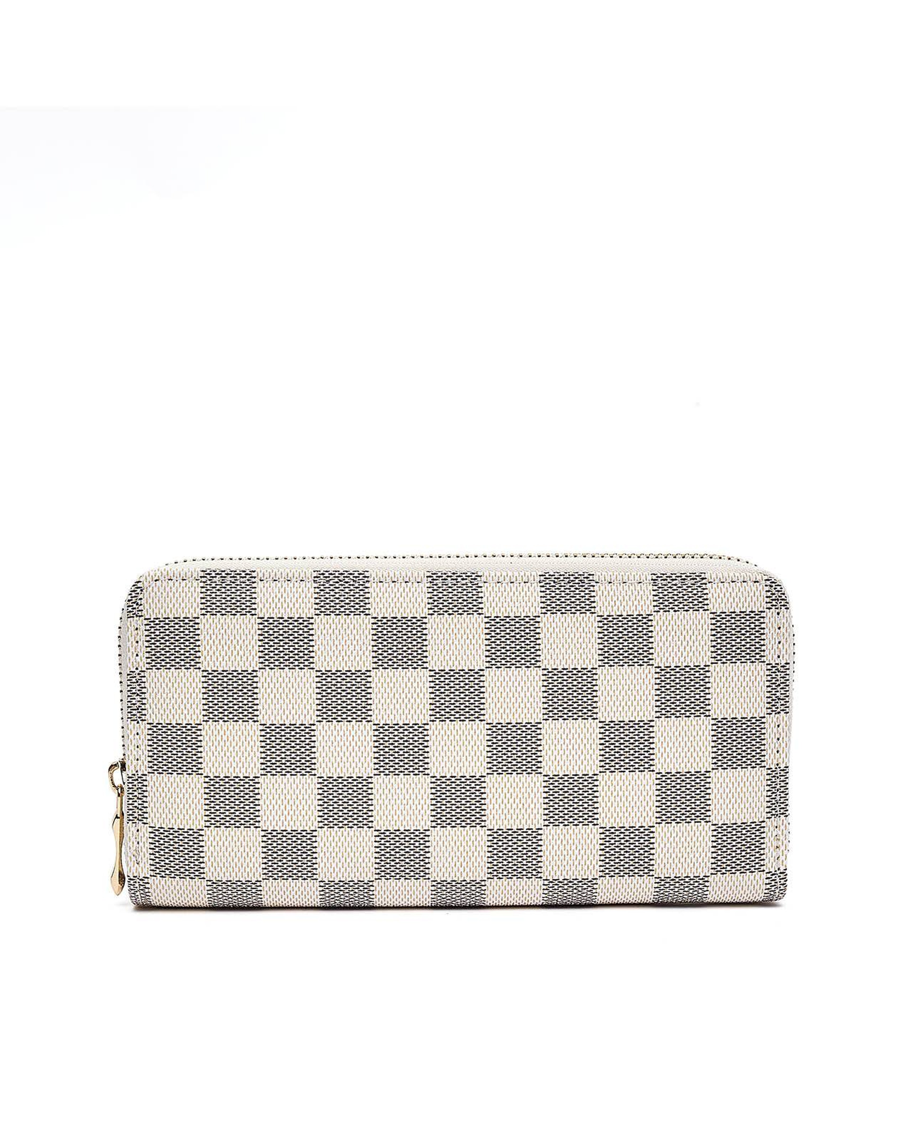 Checkered Long Wallet