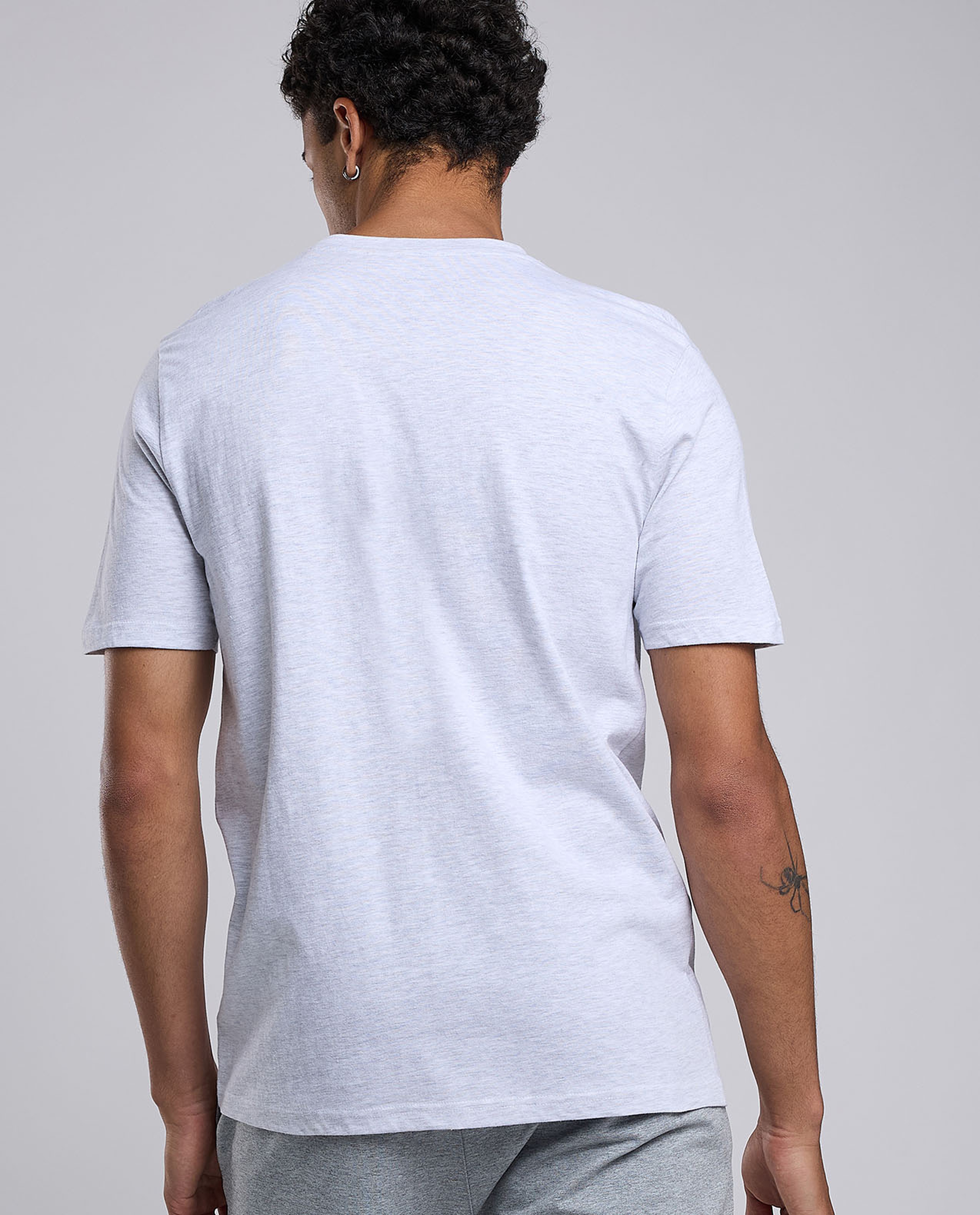 Printed T-Shirt wit Crew Neck and Short Sleeves