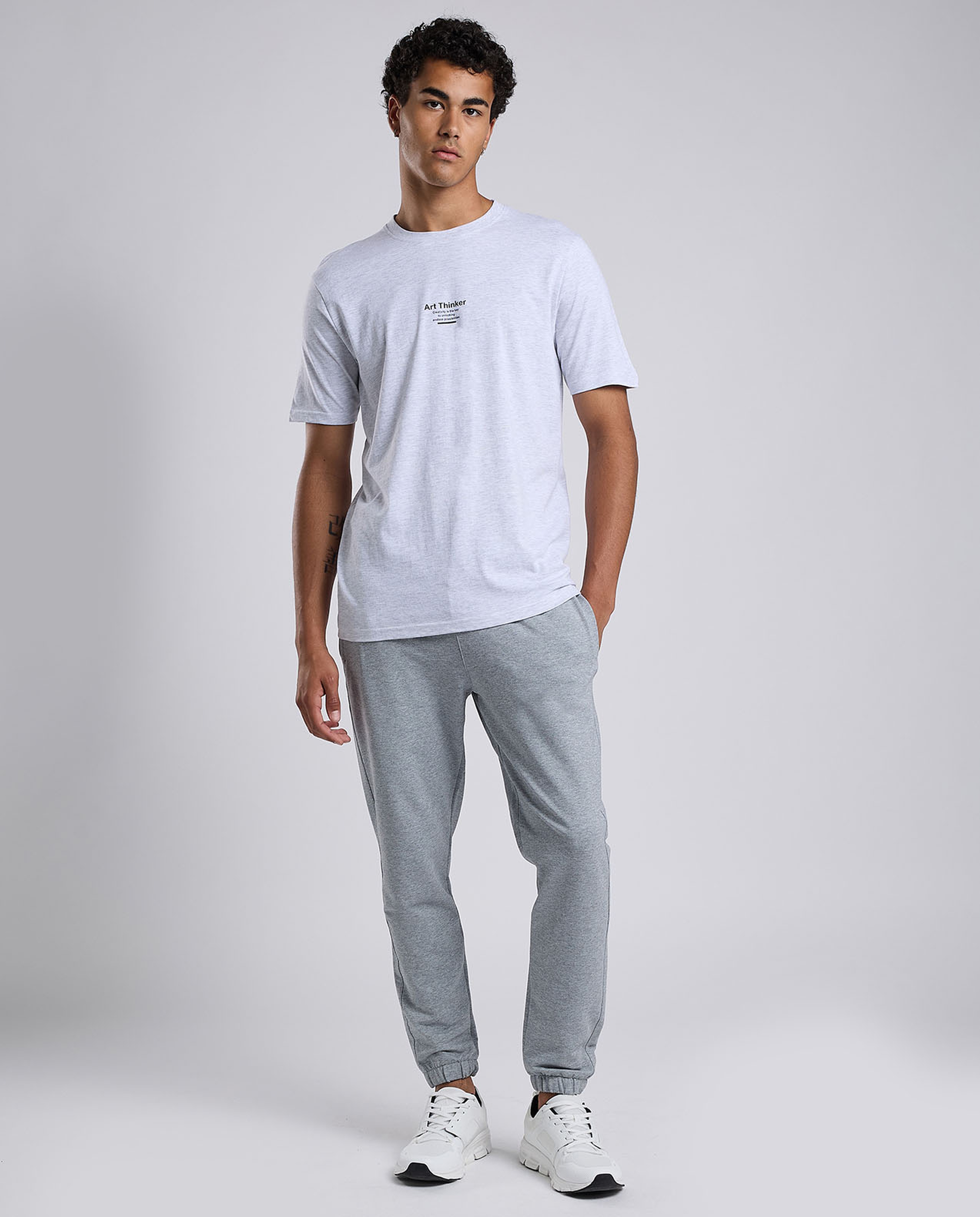 Printed T-Shirt wit Crew Neck and Short Sleeves