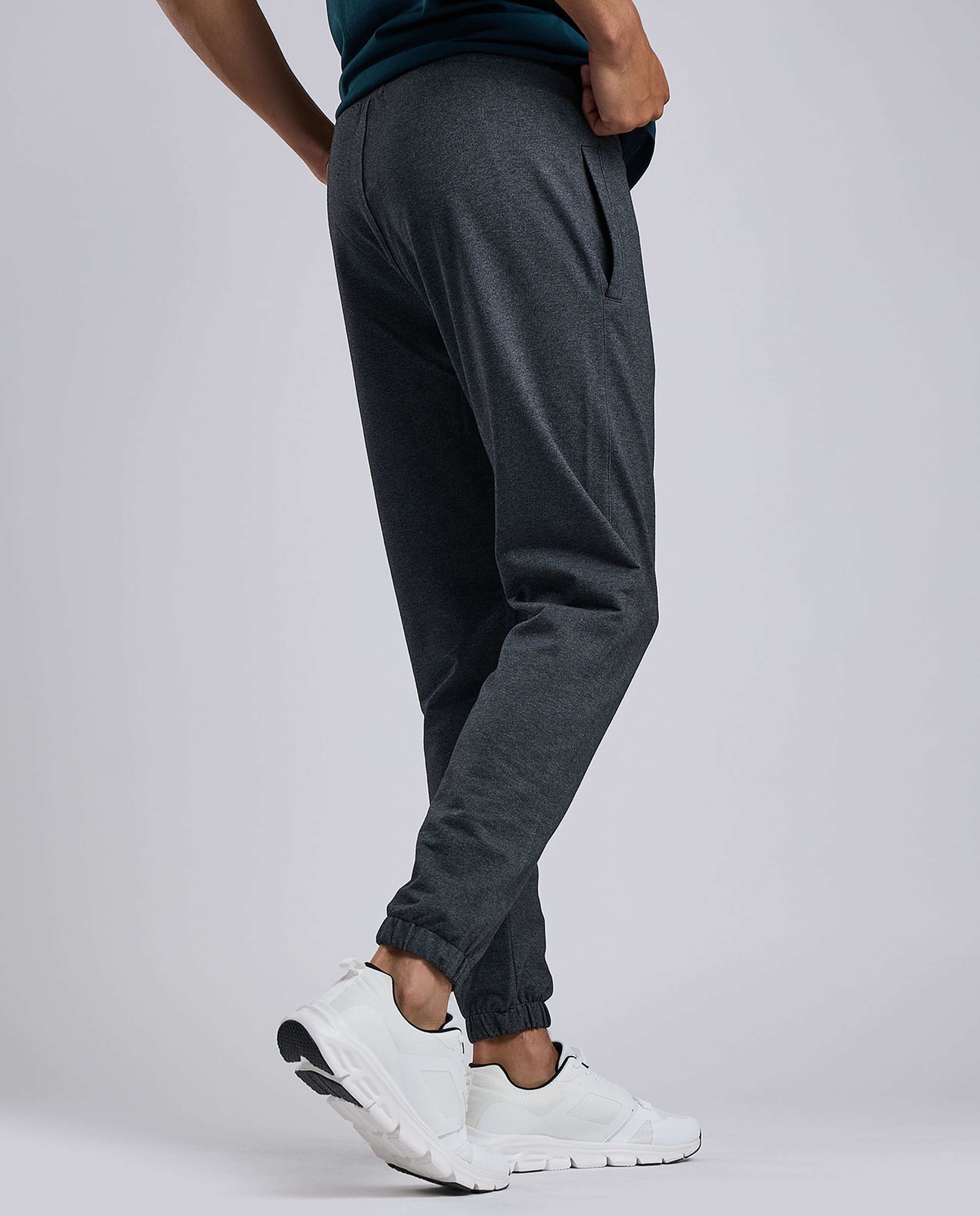Solid Joggers with Drawstring Waist