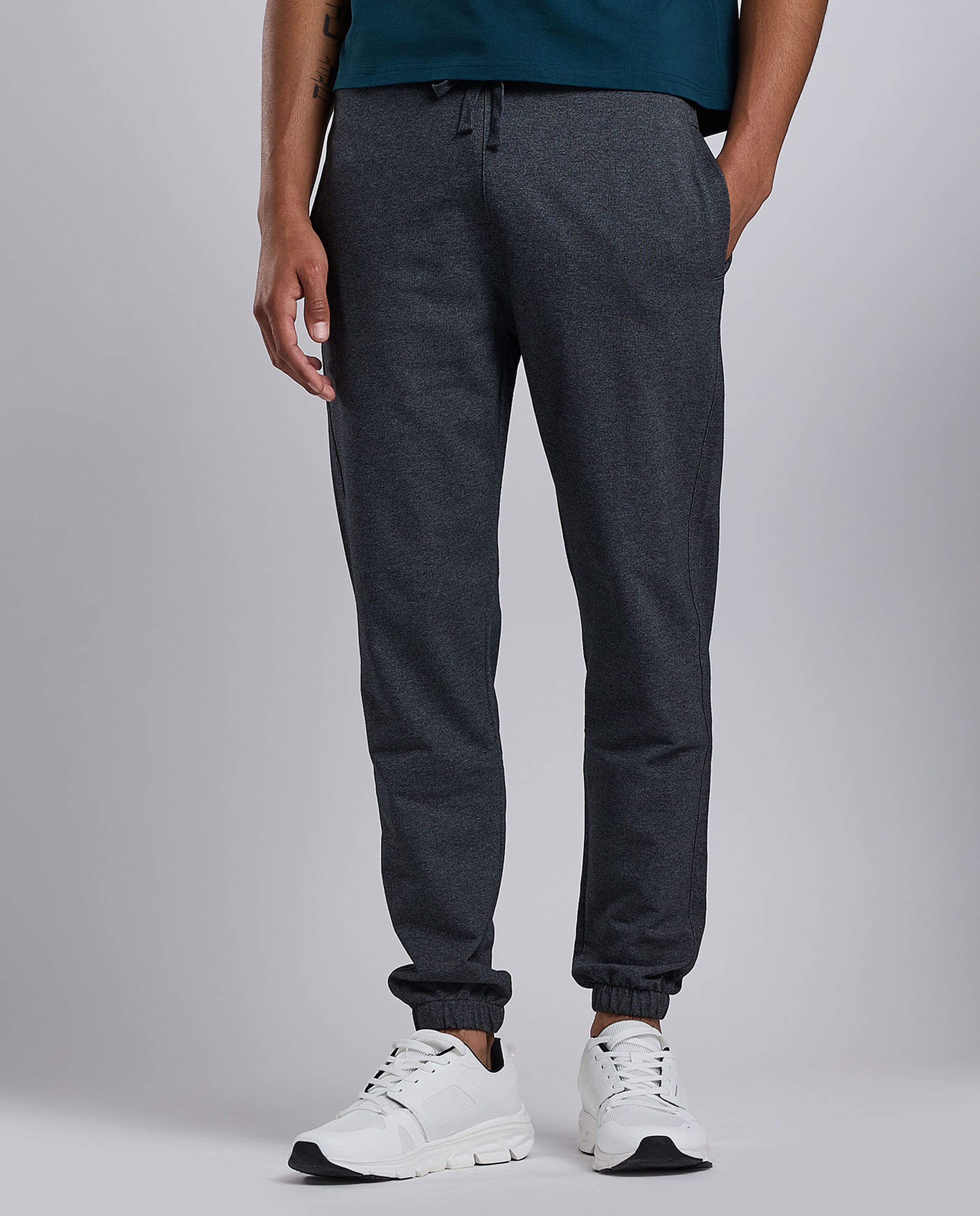 Solid Joggers with Drawstring Waist