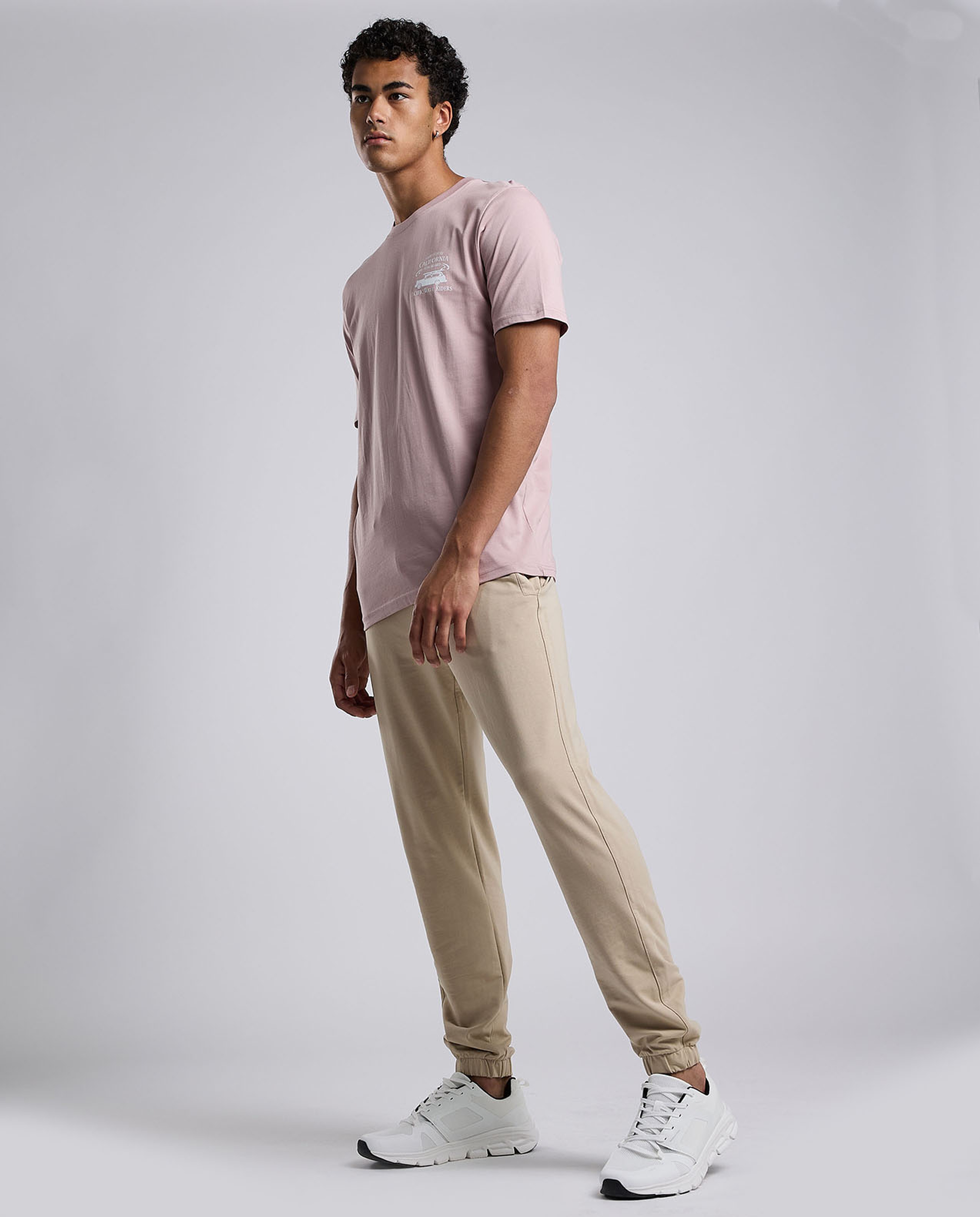Solid Joggers with Drawstring Waist