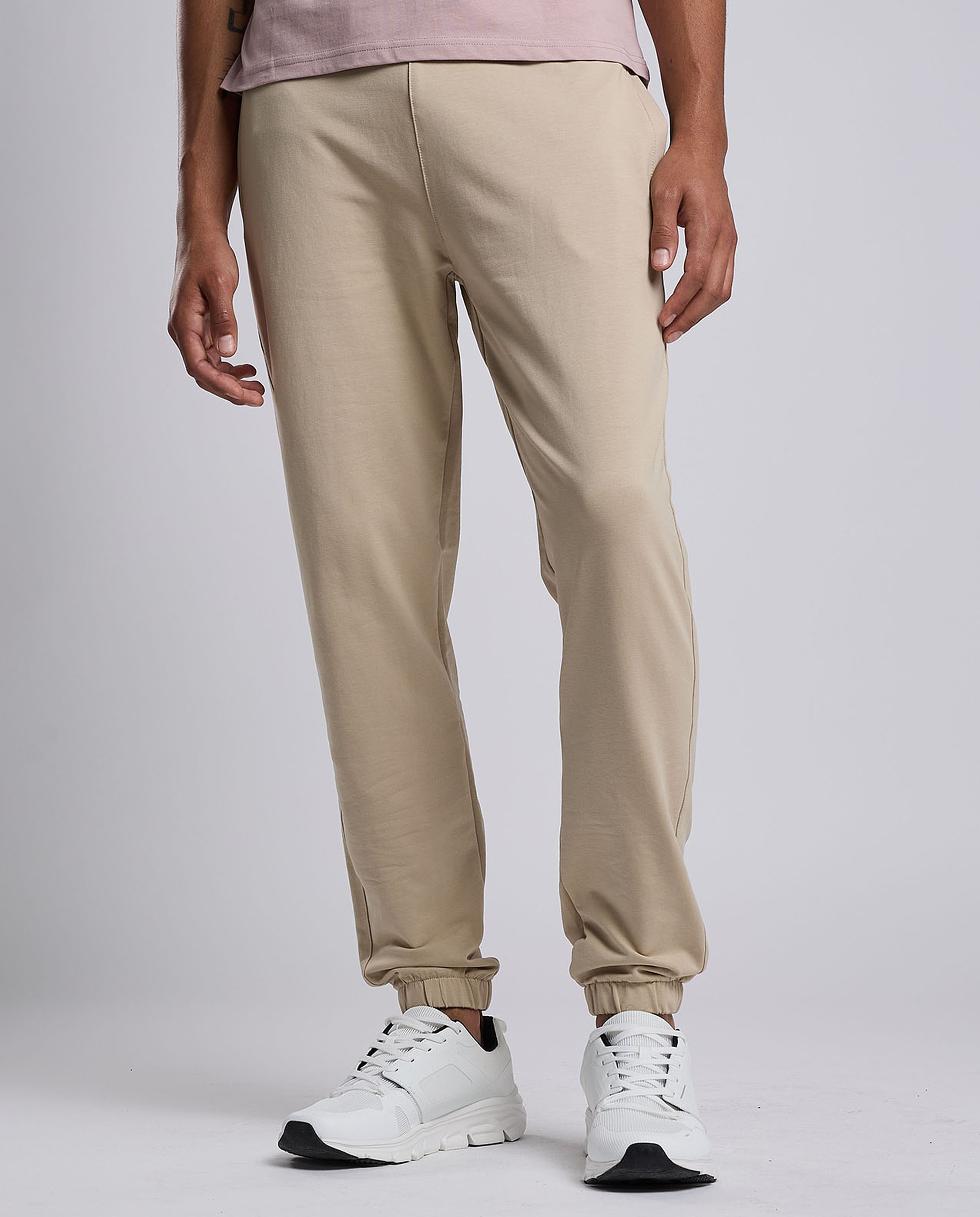 Solid Joggers with Drawstring Waist