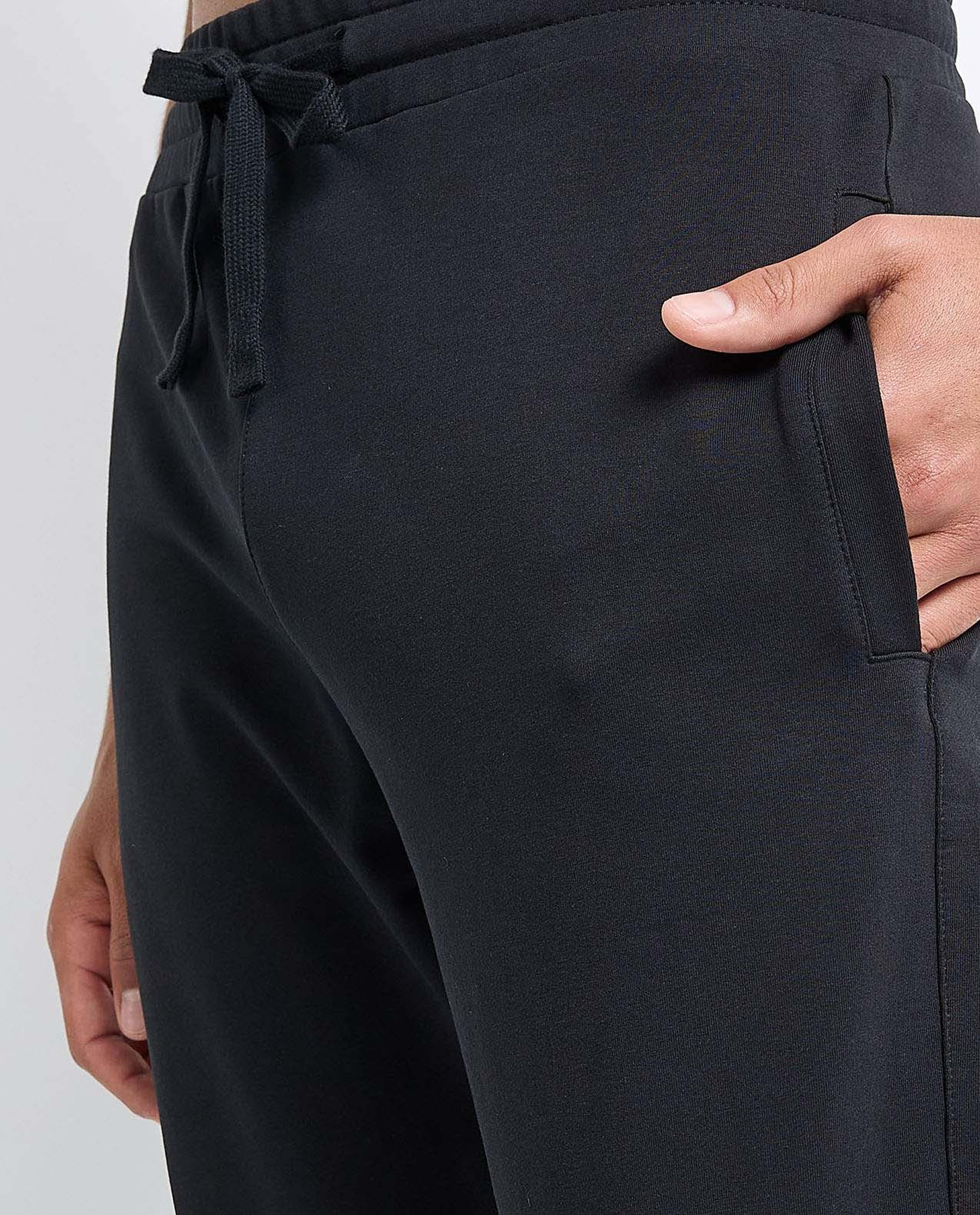 Solid Joggers with Drawstring Waist