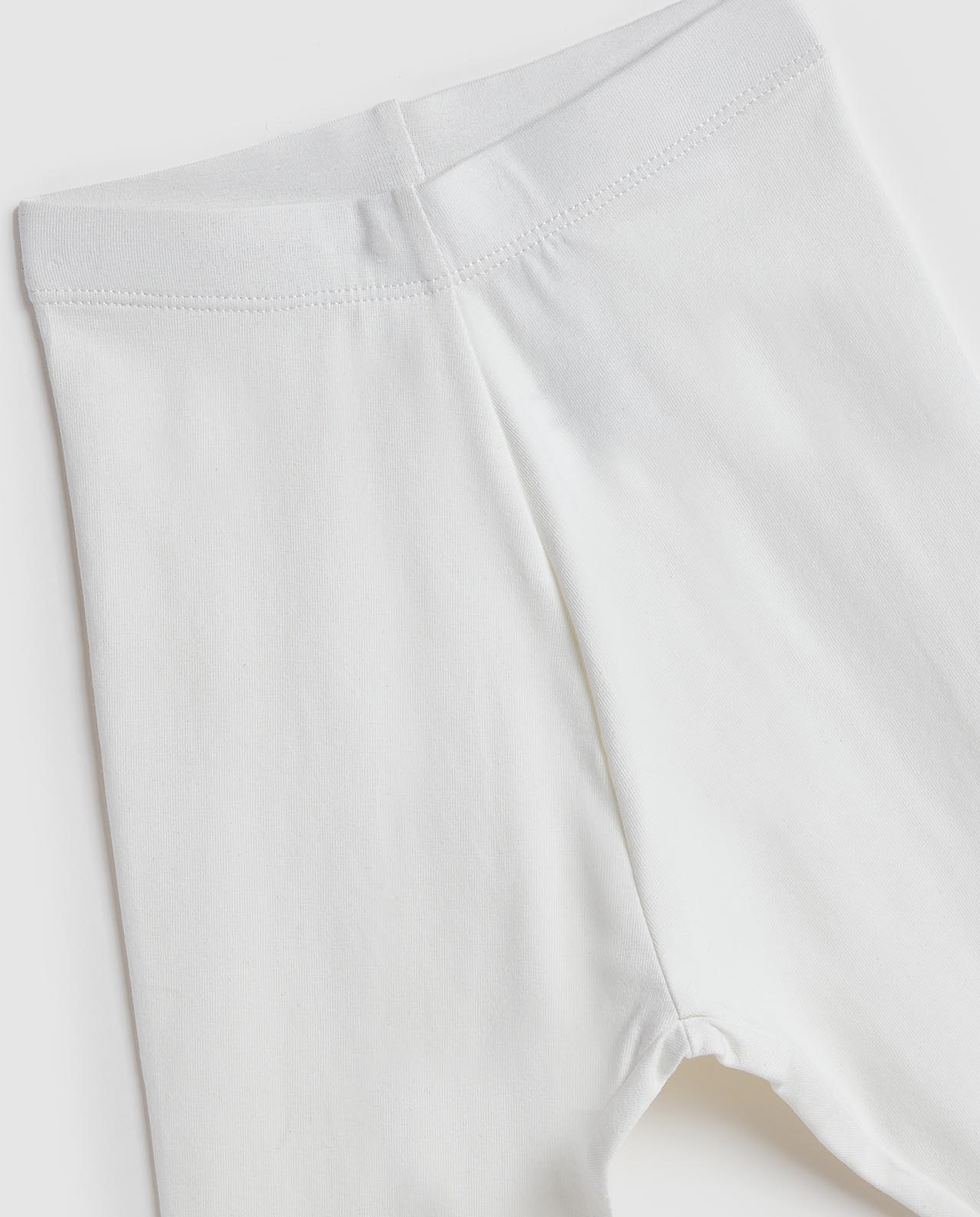 Solid Leggings with Elastic Waist