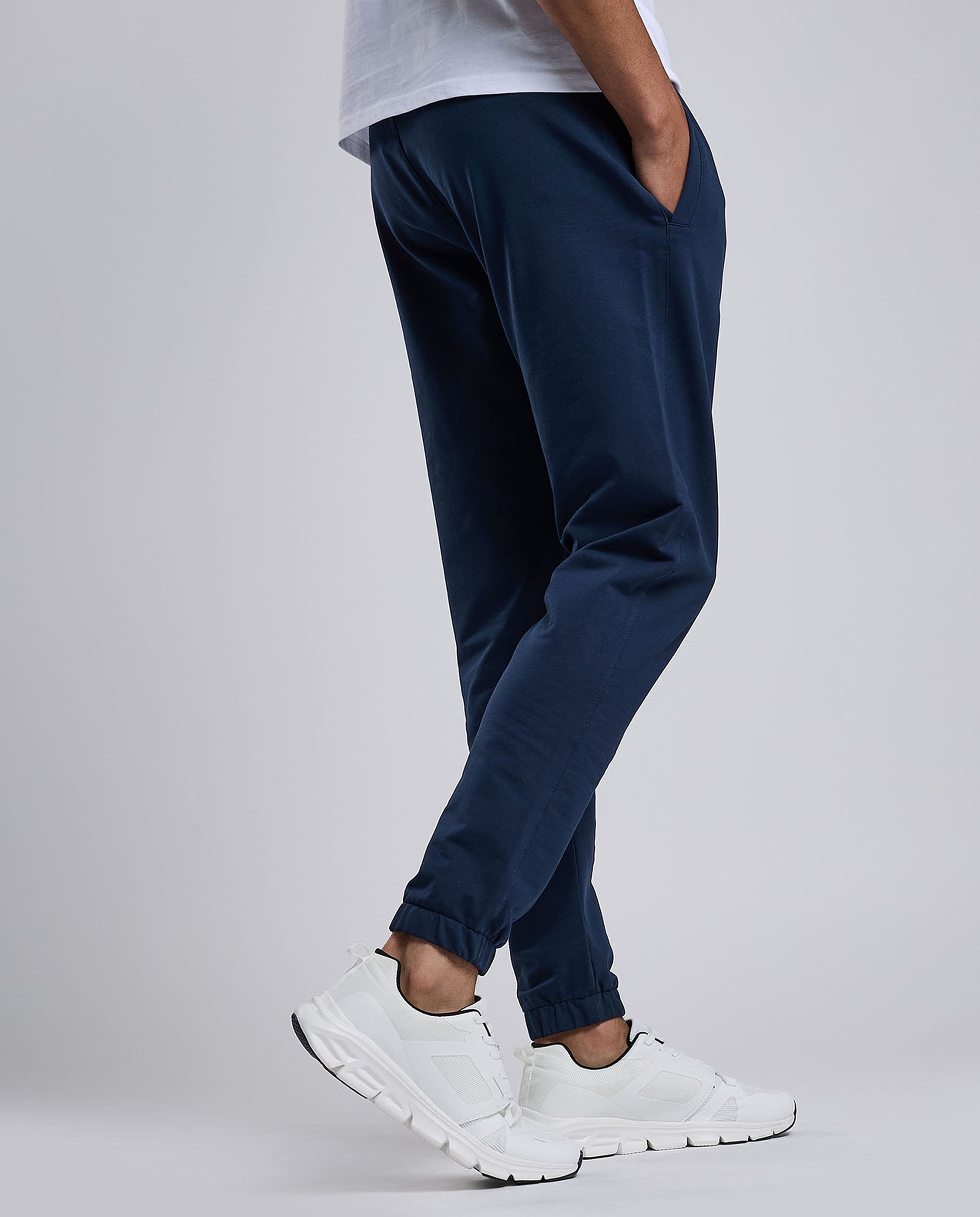 Solid Joggers with Drawstring Waist