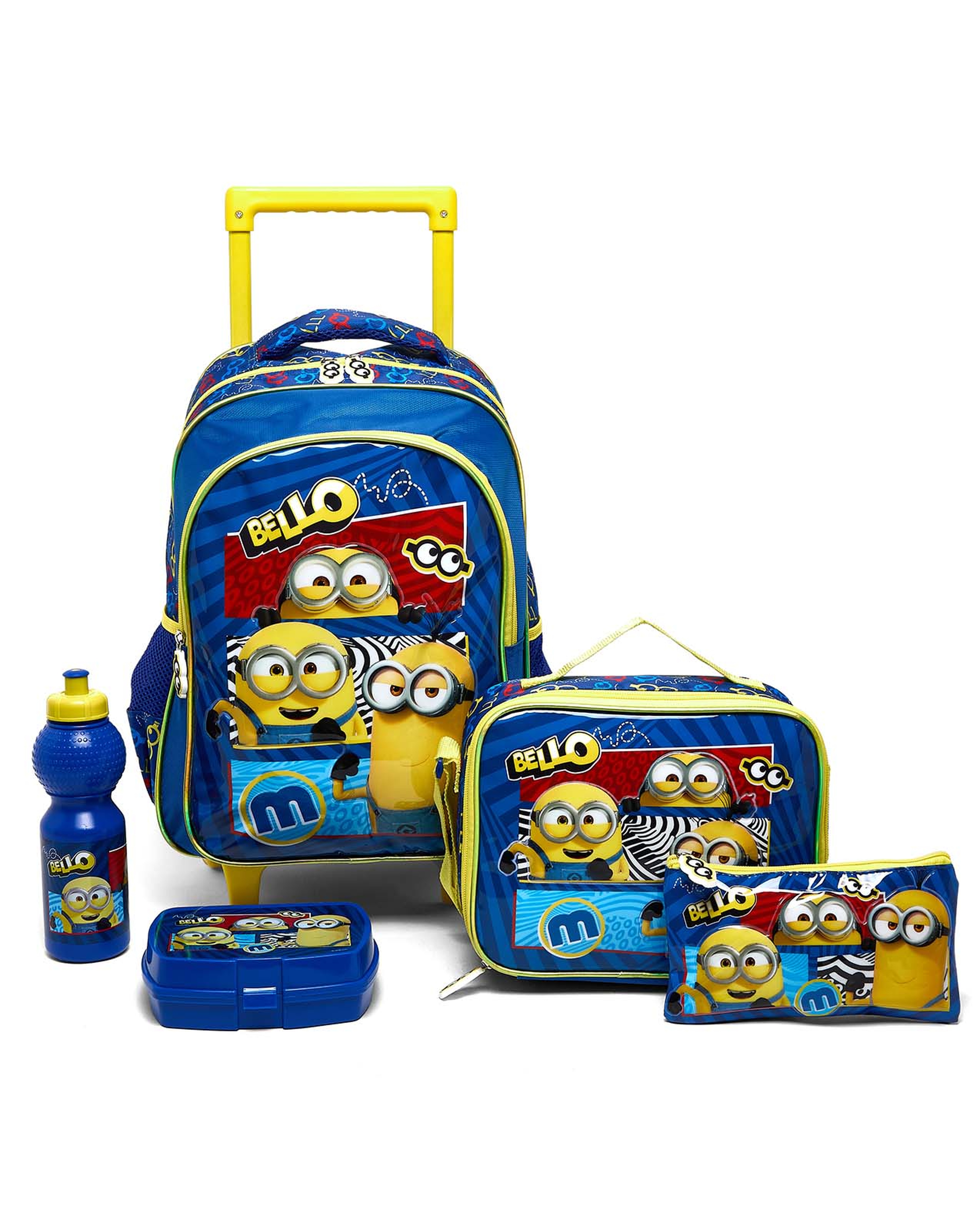 Minions 16" Trolley Backpack Set"