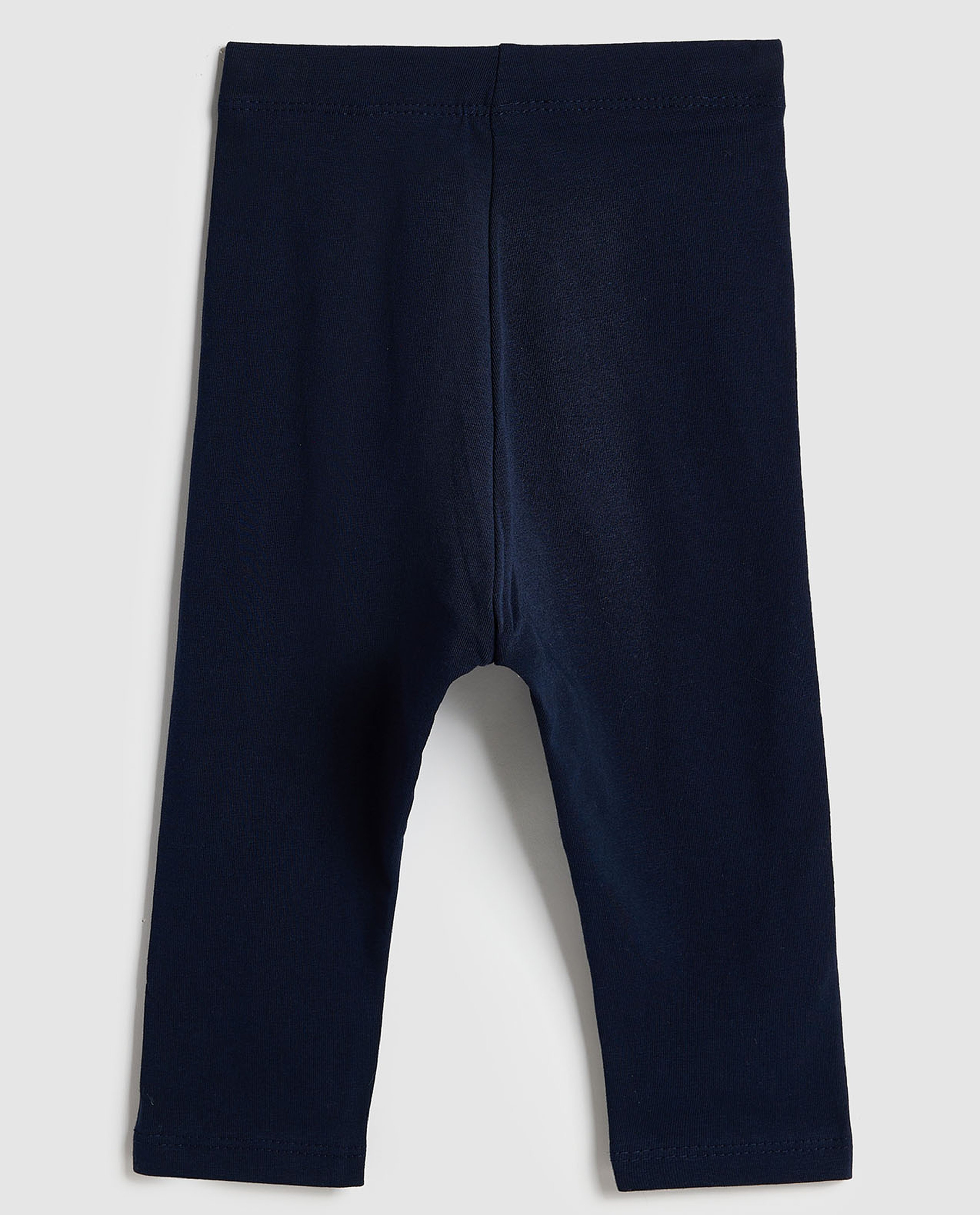 Solid Leggings with Elastic Waist