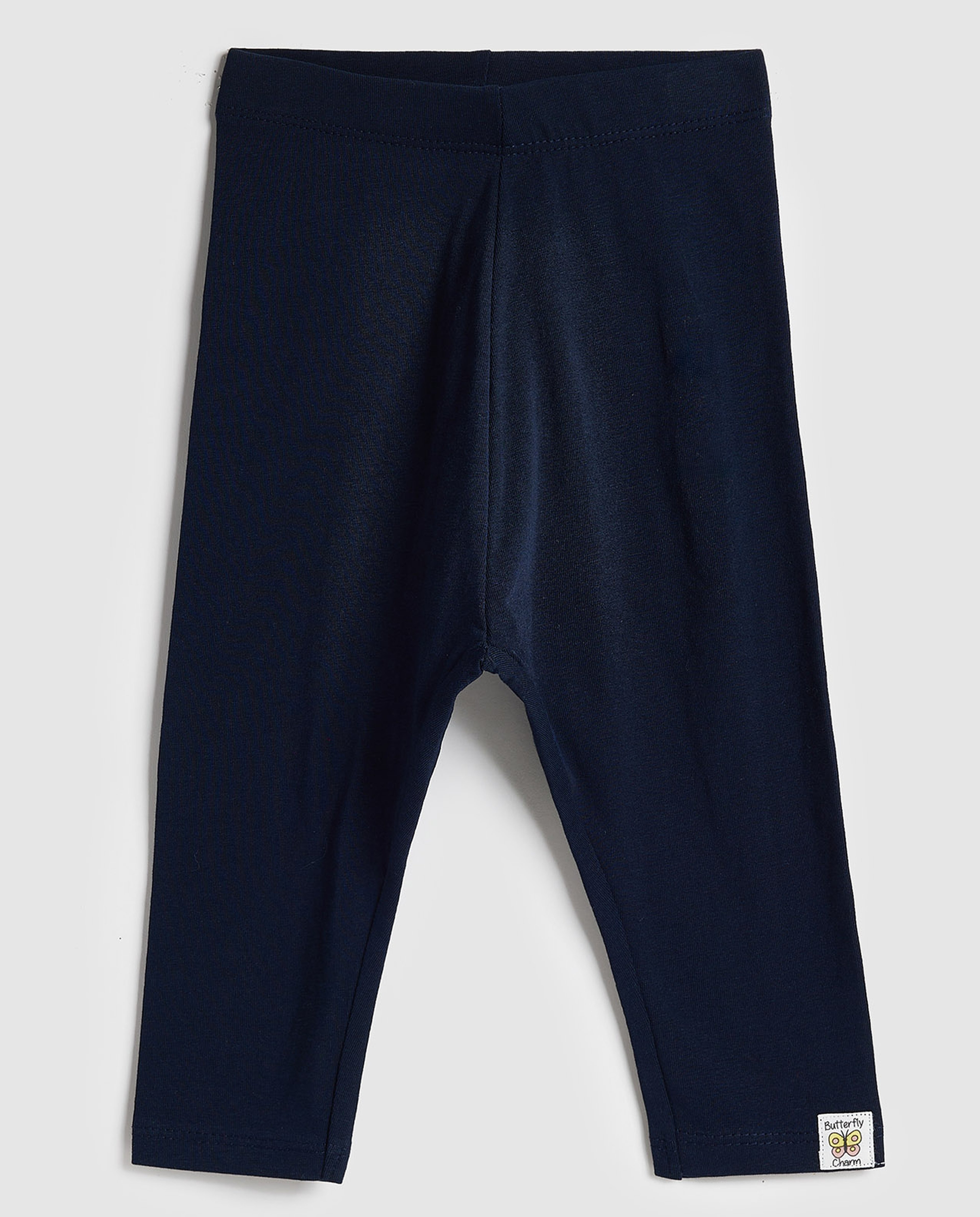 Solid Leggings with Elastic Waist