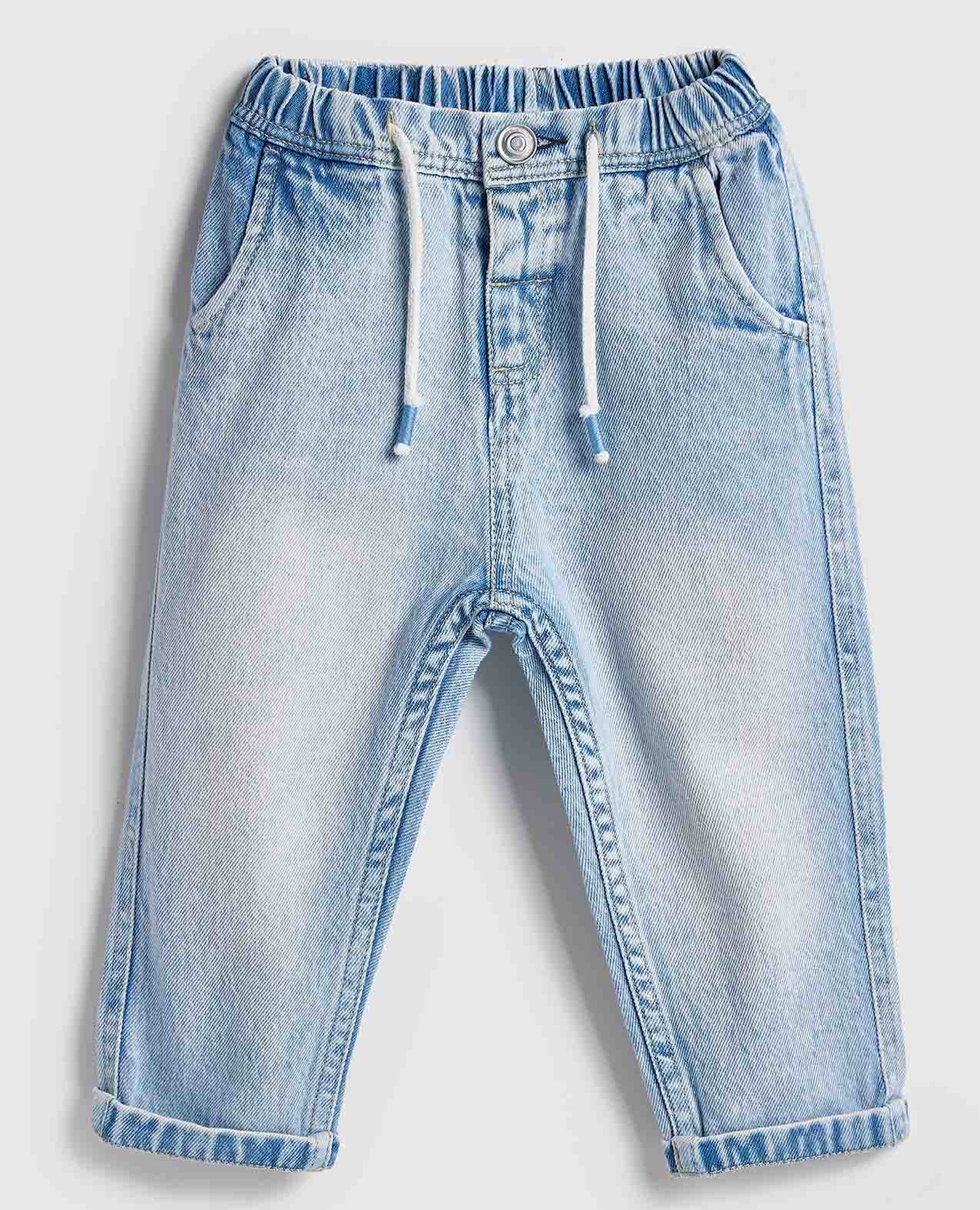 جينز باهت برباط خصر