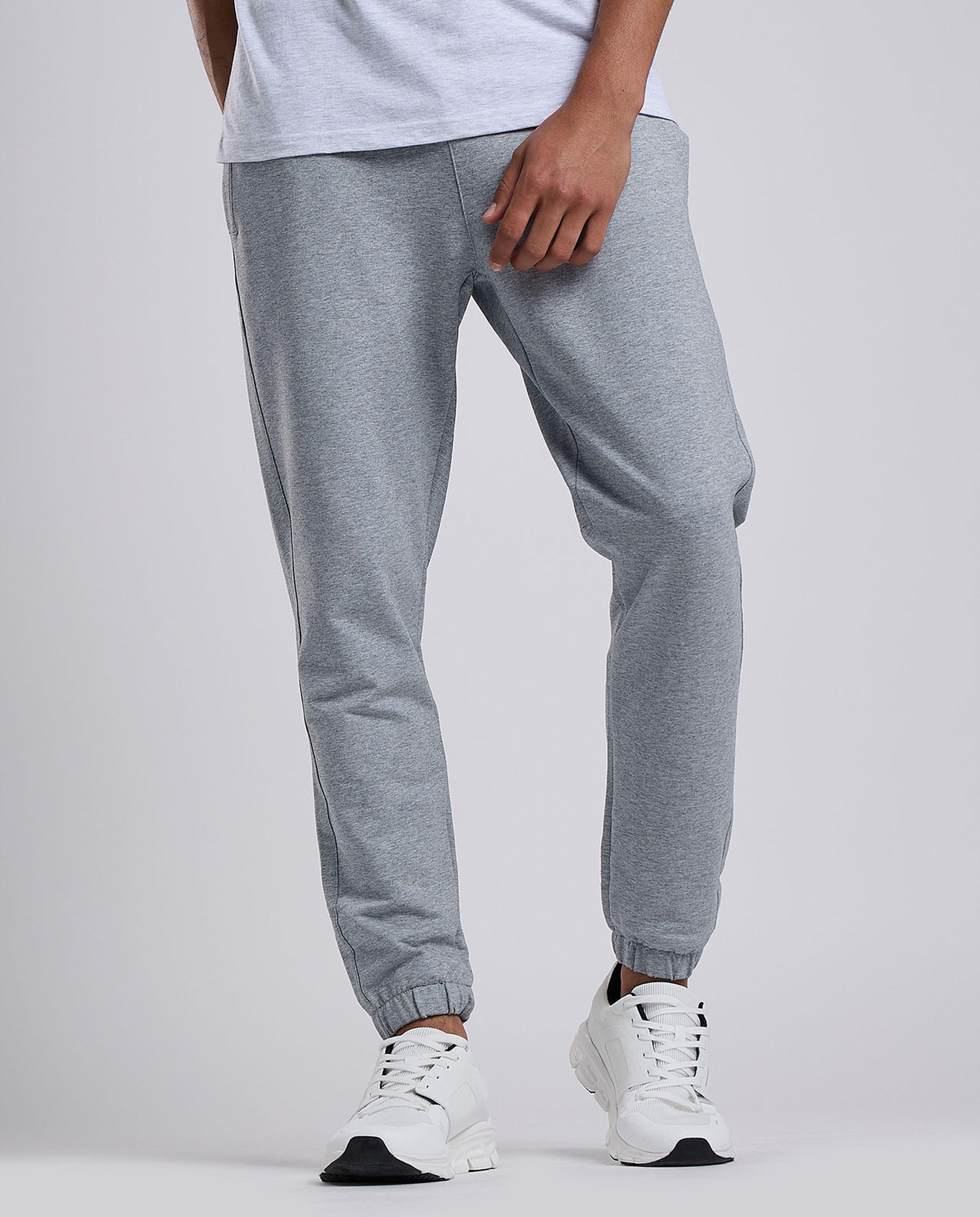 Solid Joggers with Drawstring Waist