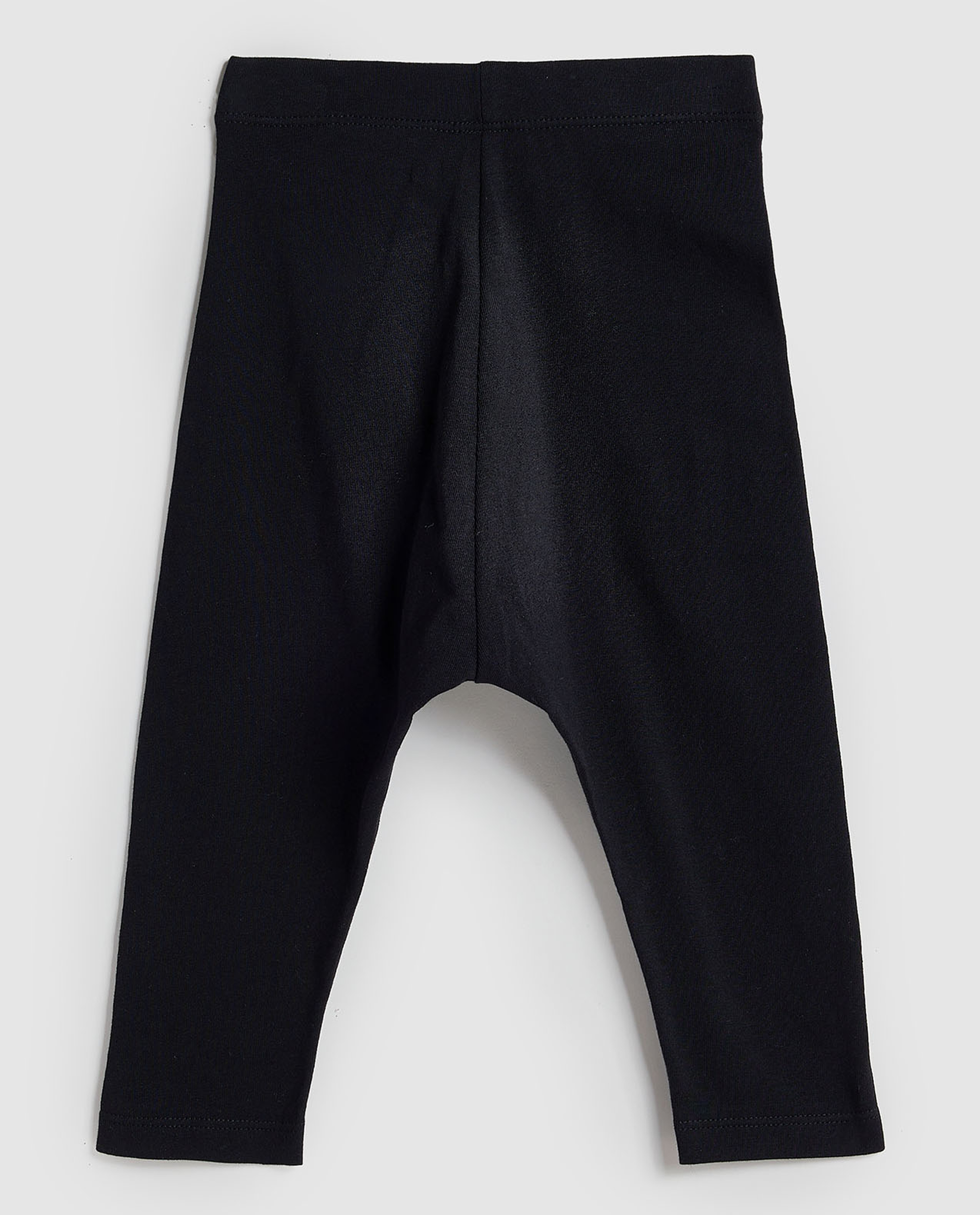 Solid Leggings with Elastic Waist