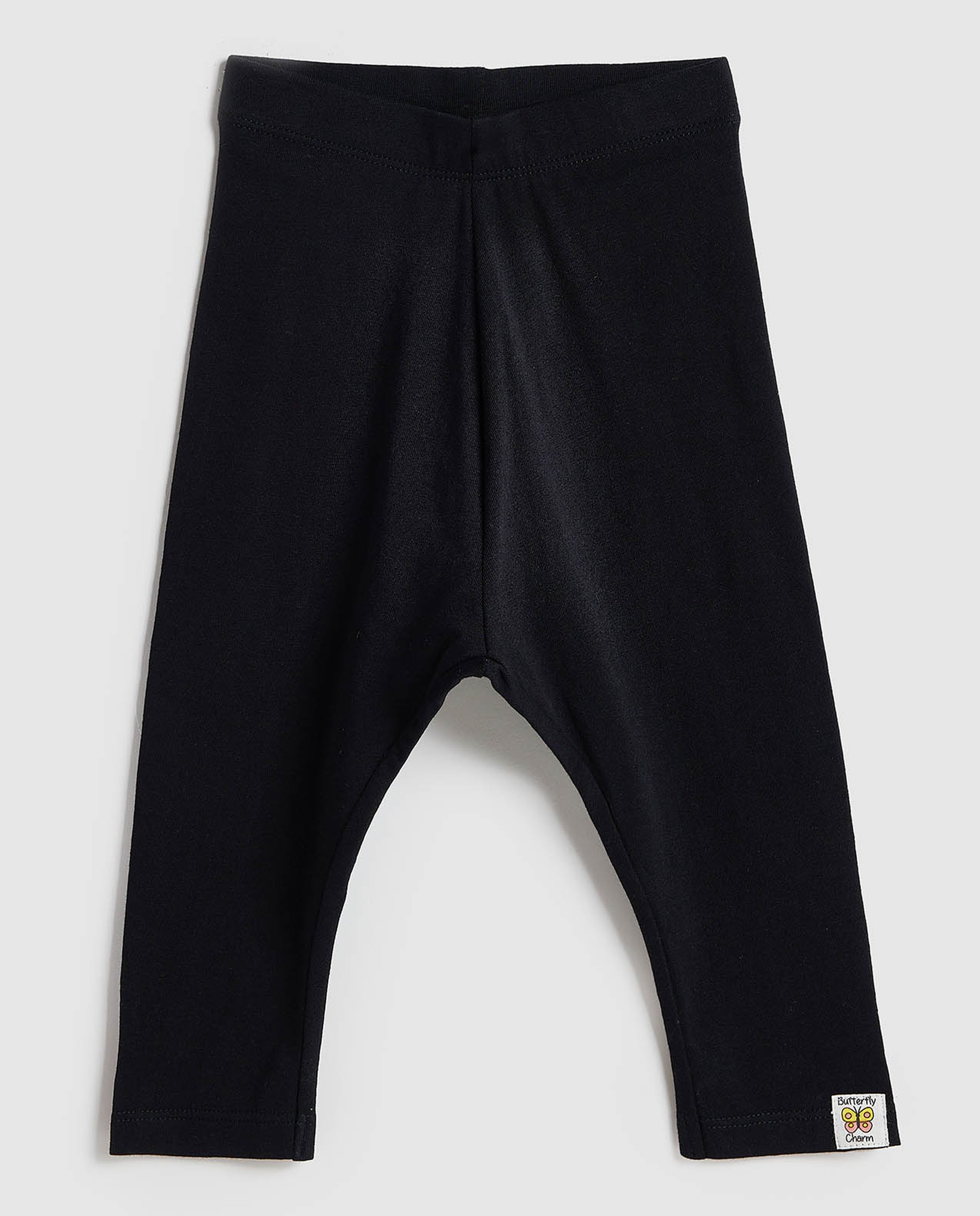 Solid Leggings with Elastic Waist