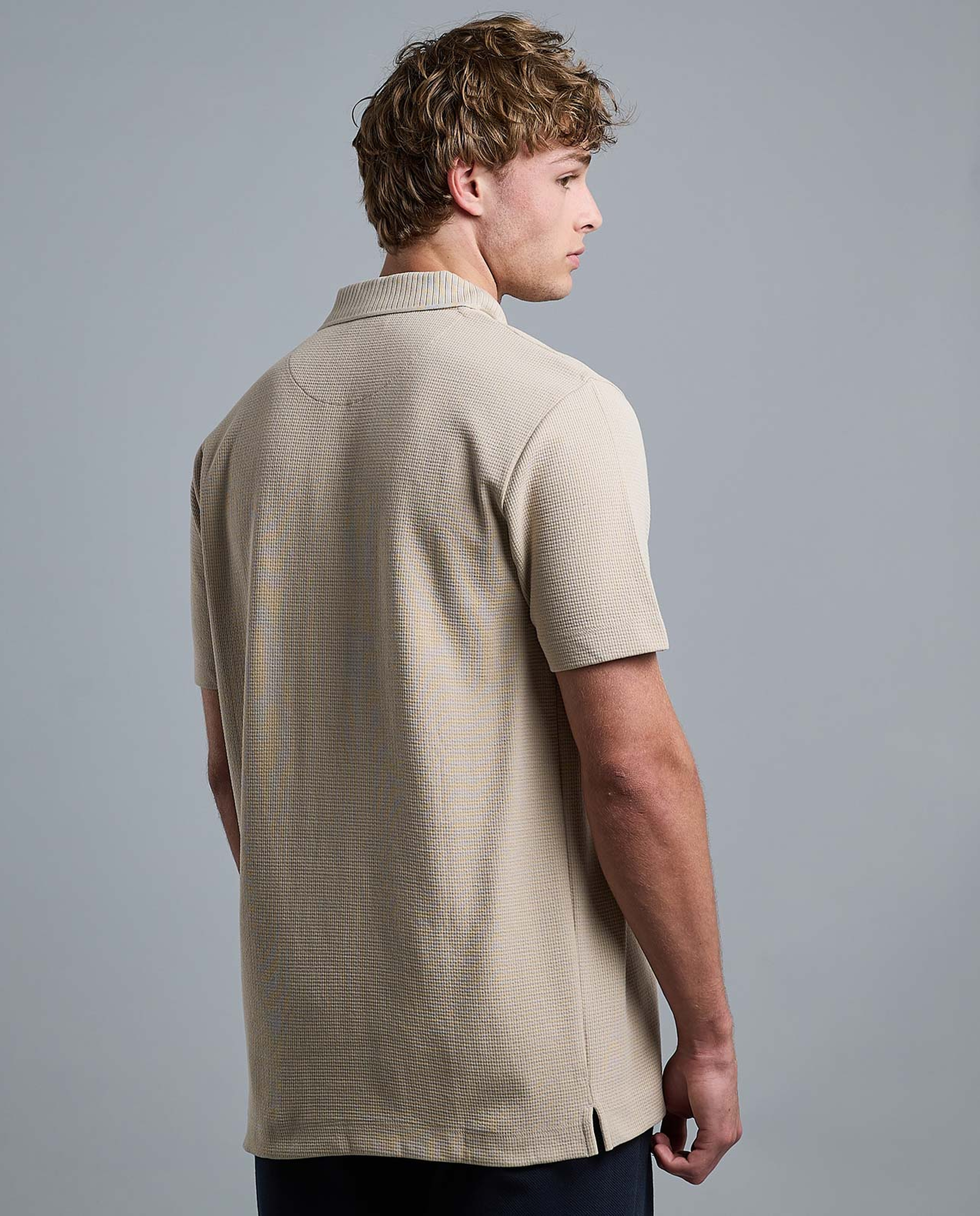 Solid Polo T-Shirt with Short Sleeves