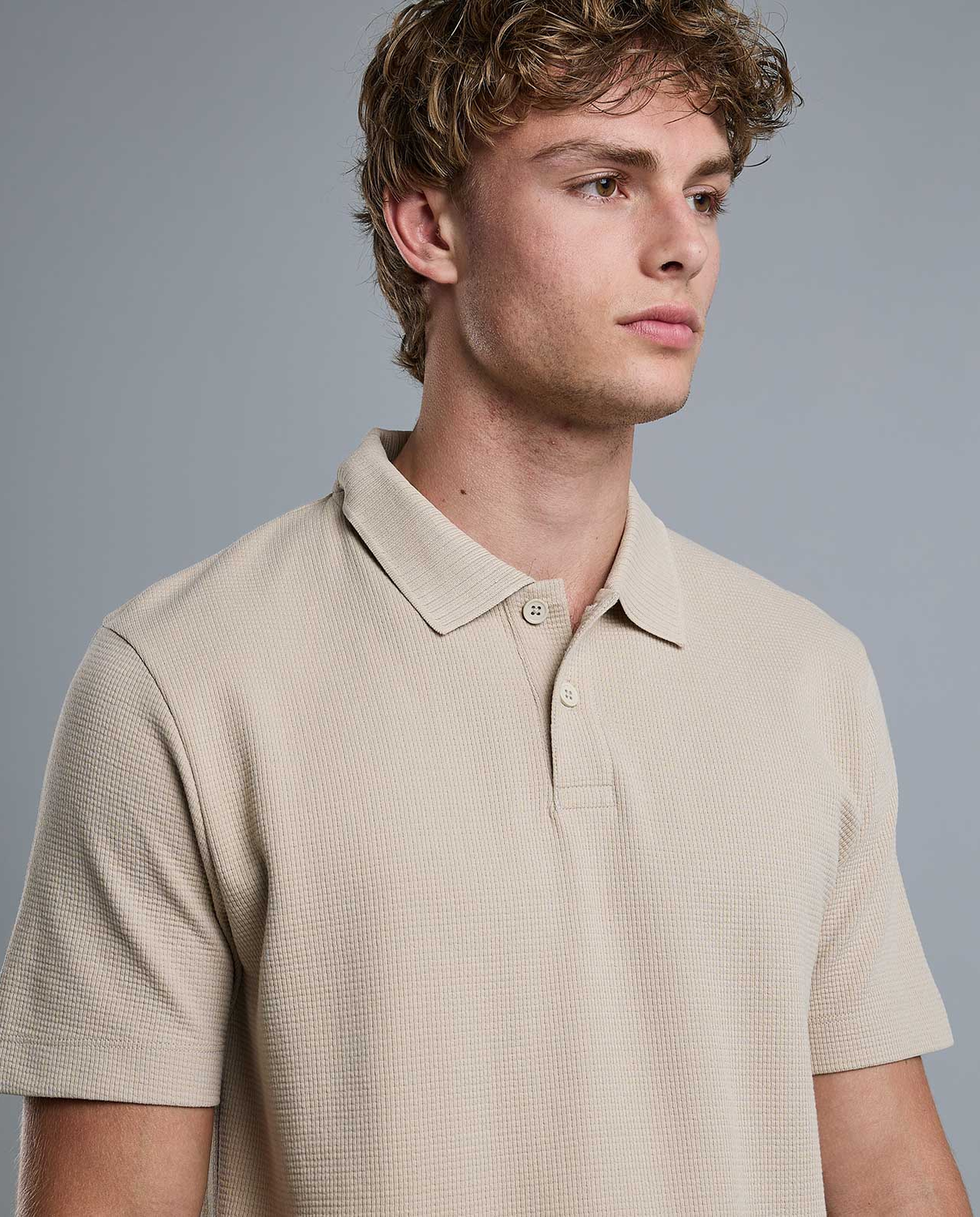 Solid Polo T-Shirt with Short Sleeves