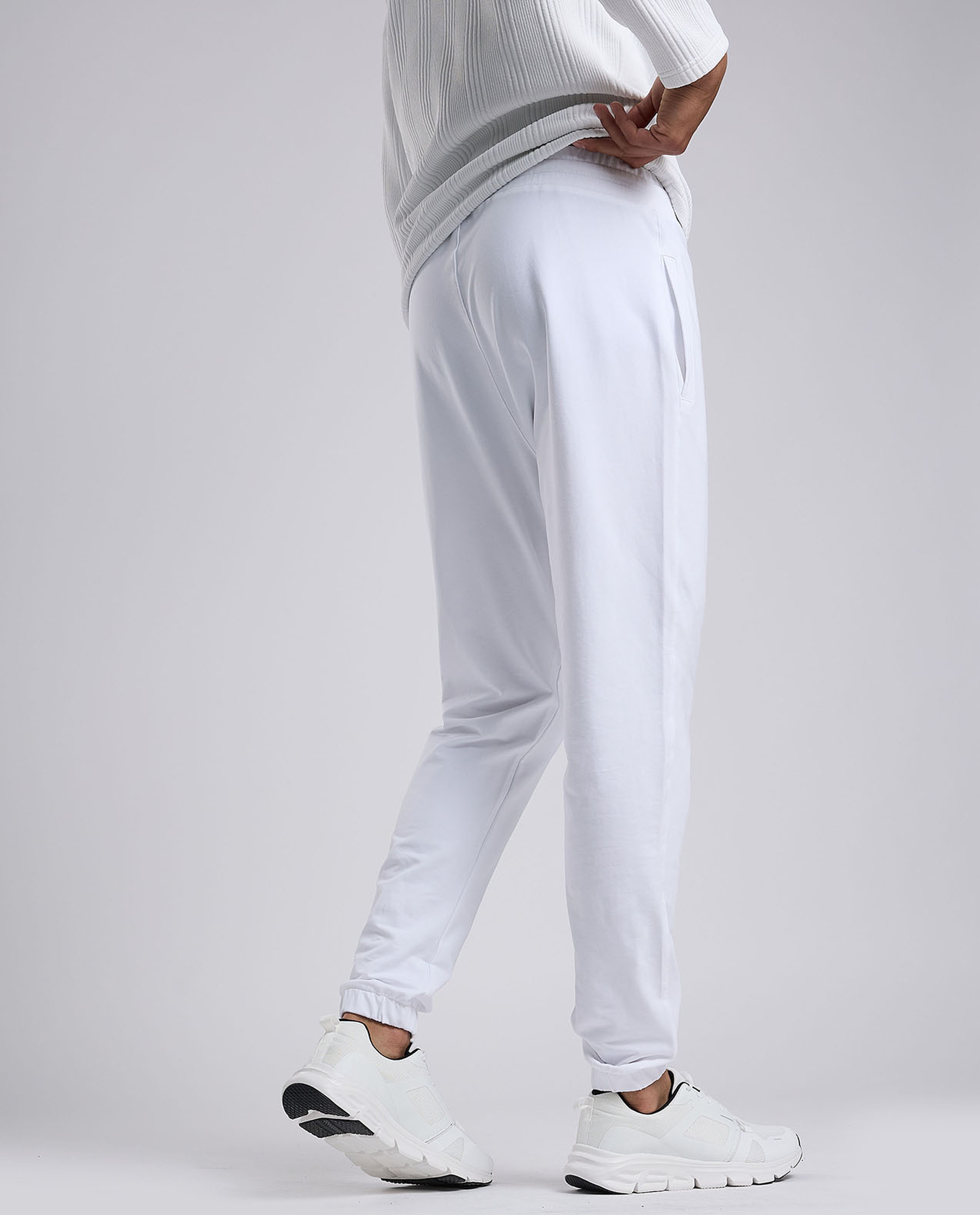 Solid Joggers with Drawstring Waist