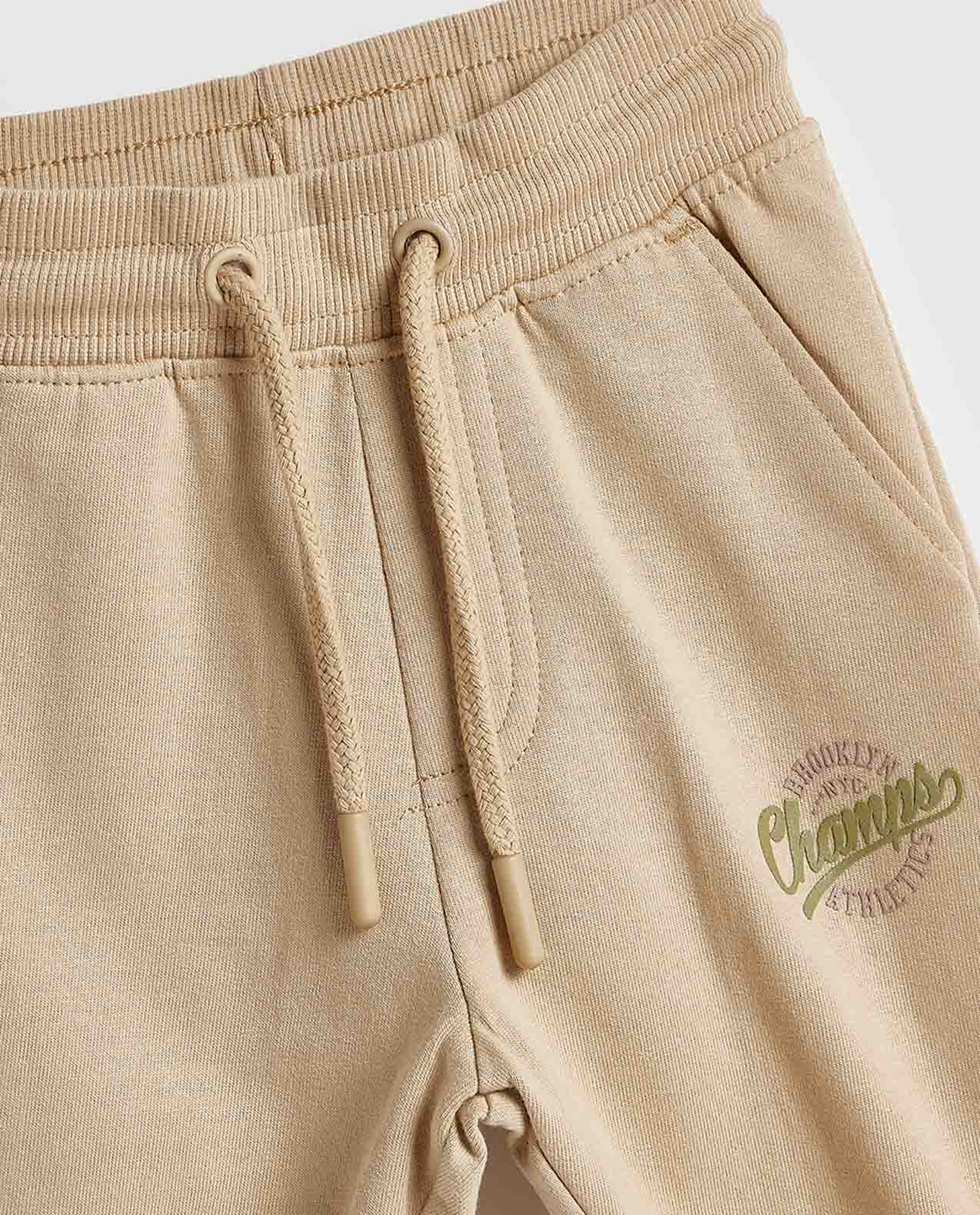 Solid Joggers with Drawstring Waist