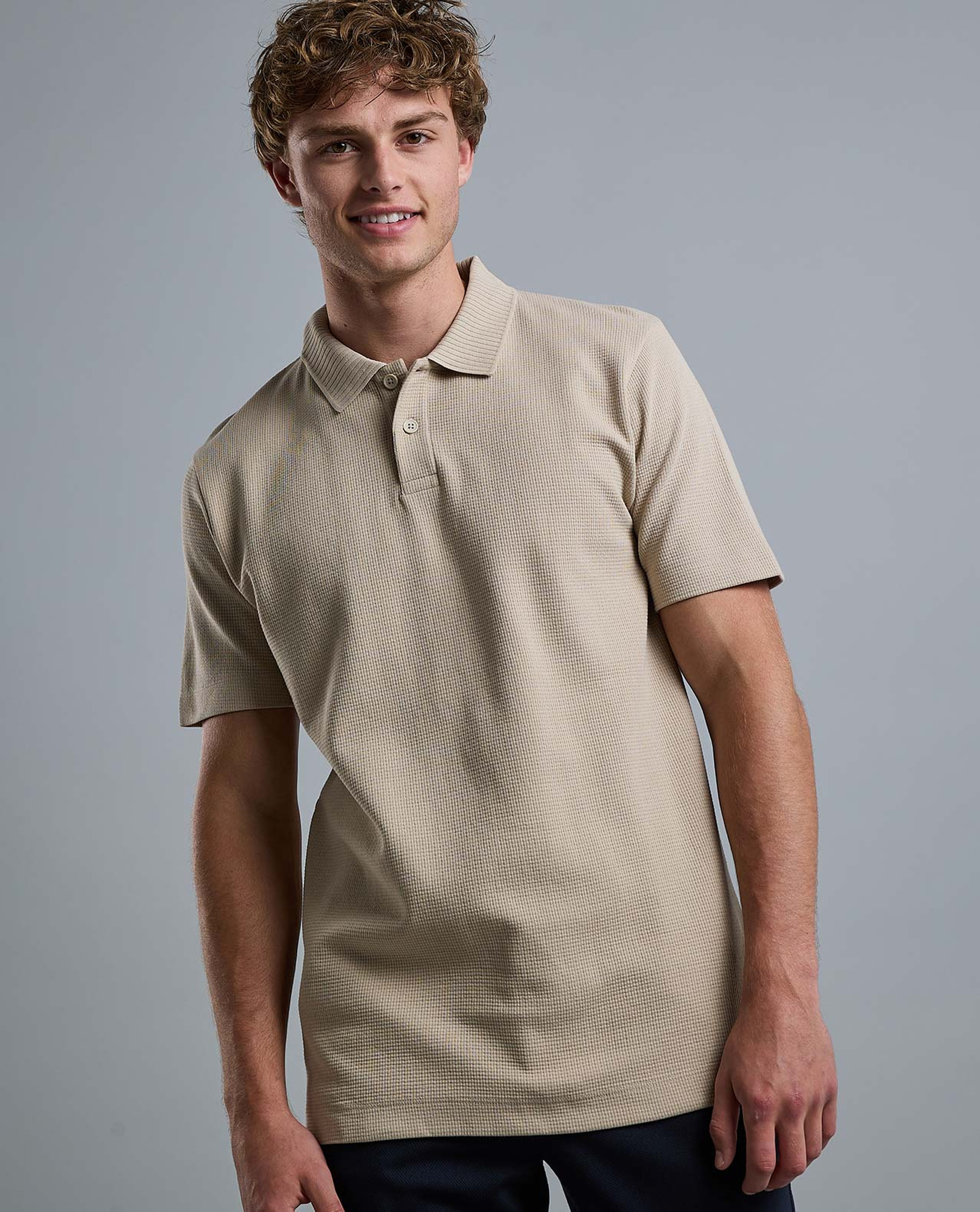Solid Polo T-Shirt with Short Sleeves
