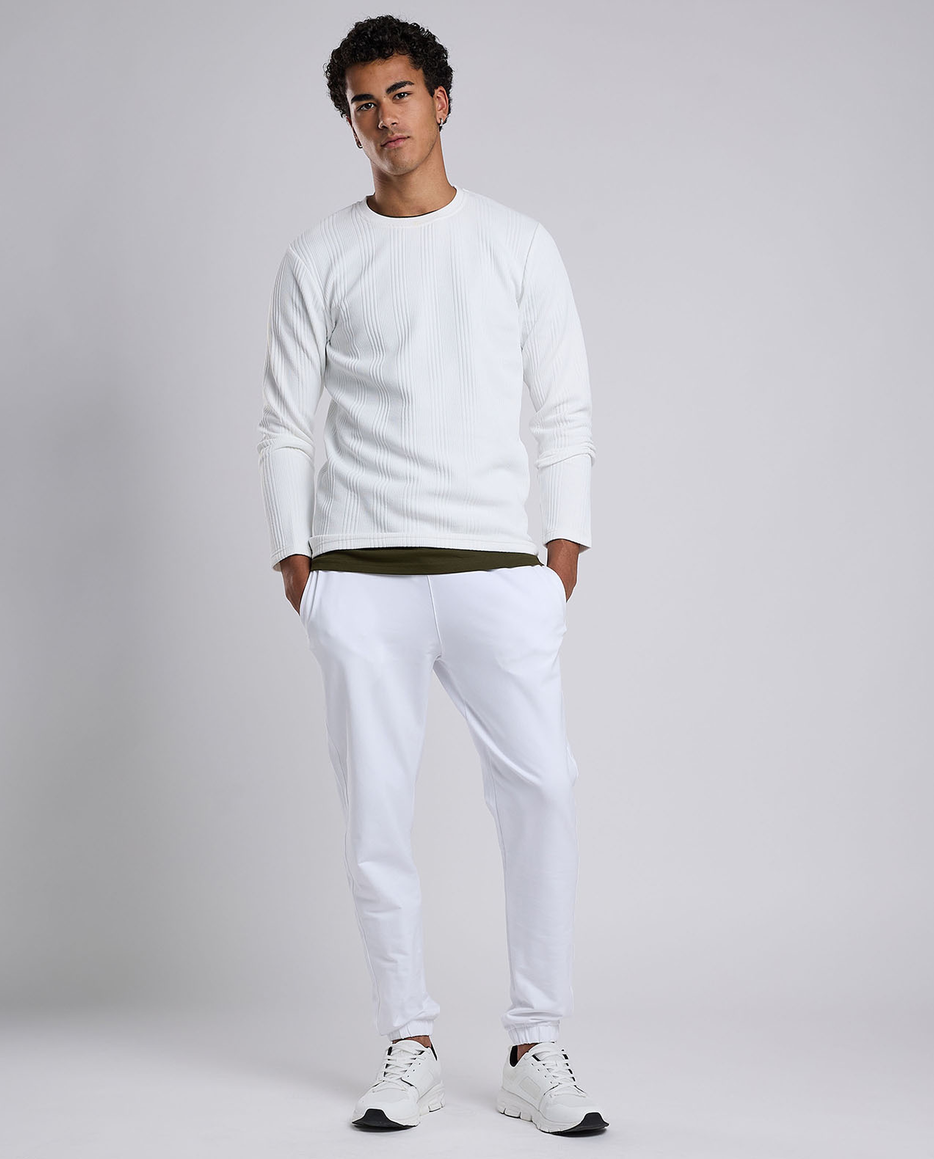 Solid Joggers with Drawstring Waist