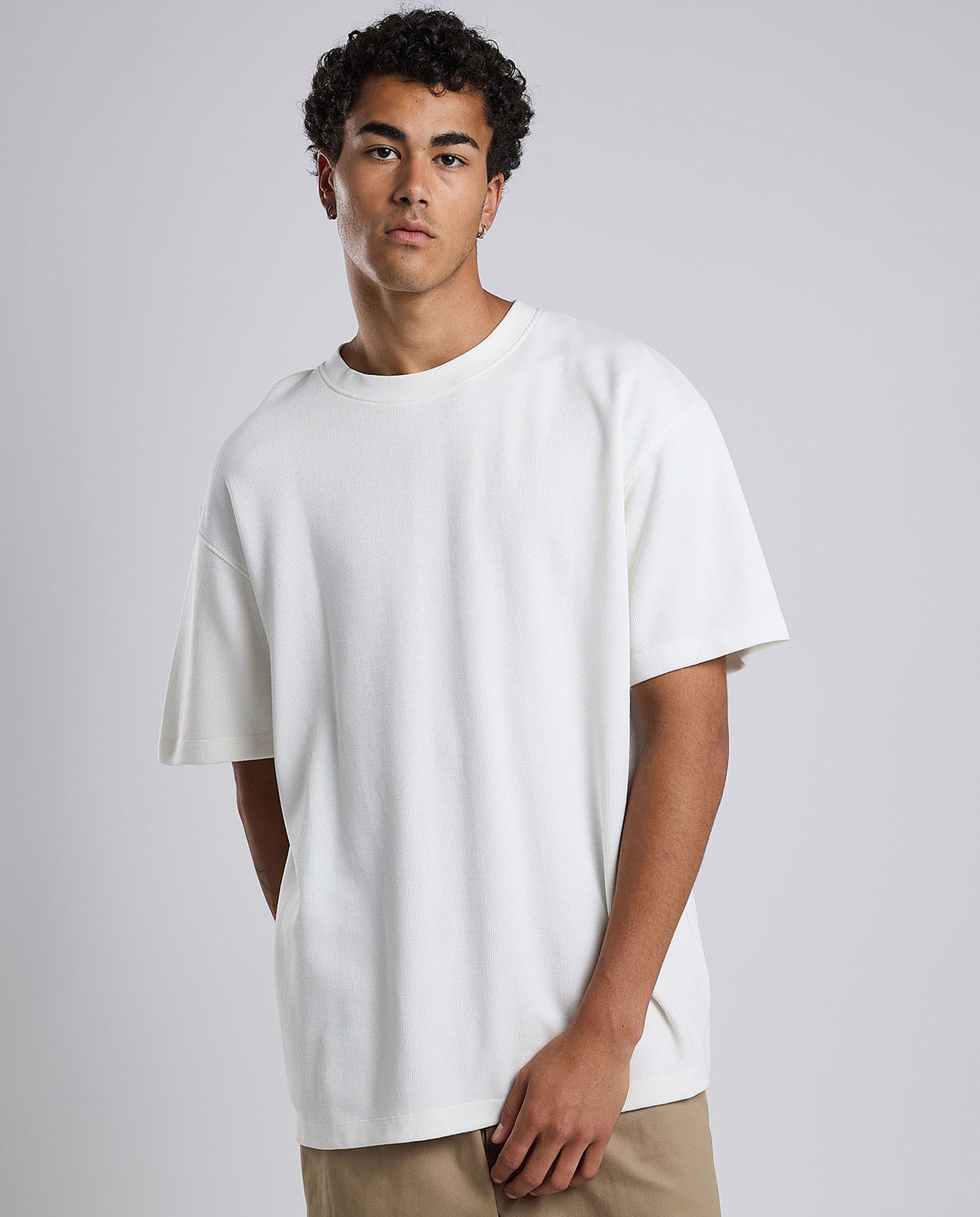 Solid T-Shirt with Crew Neck and Short Sleeves