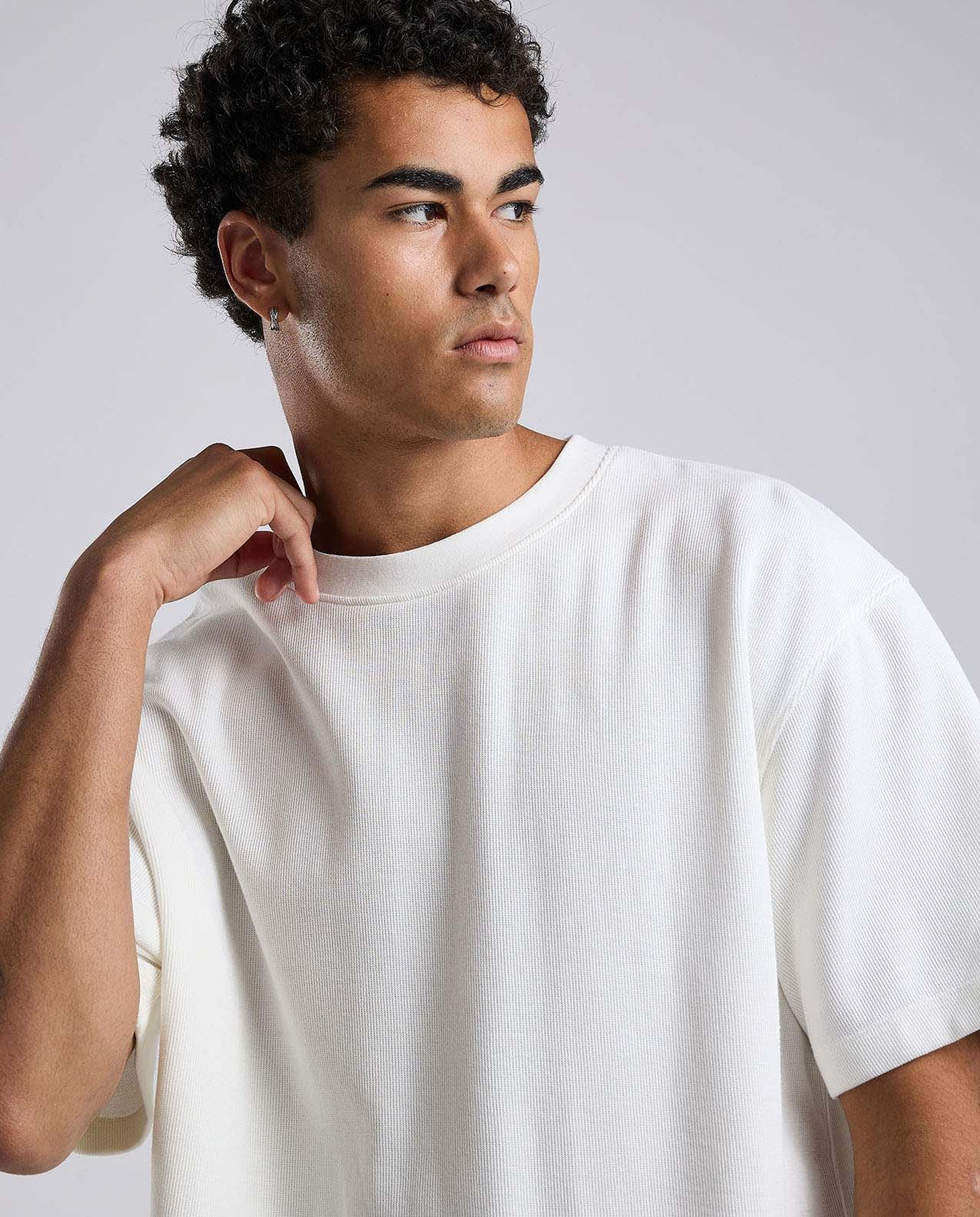 Solid T-Shirt with Crew Neck and Short Sleeves