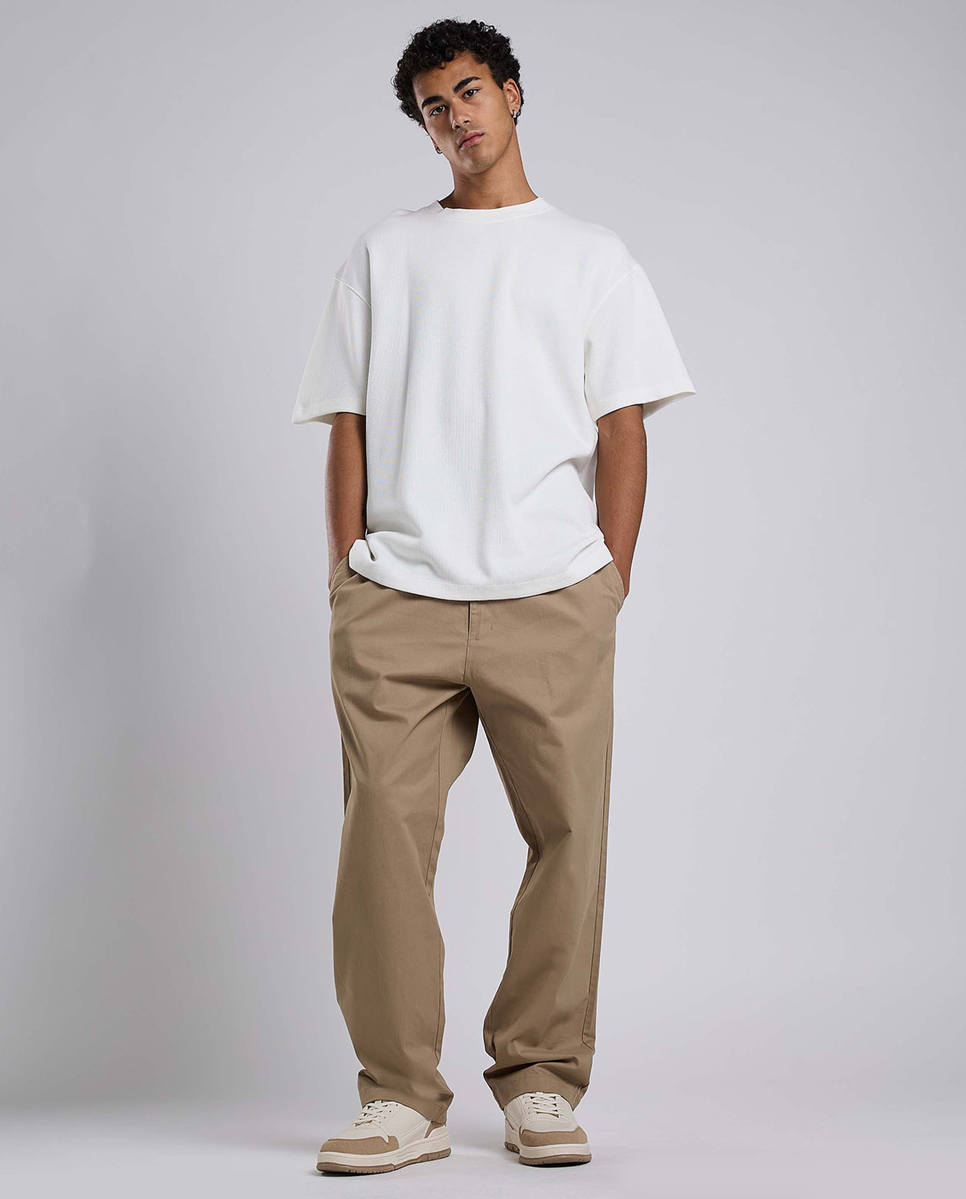 Solid T-Shirt with Crew Neck and Short Sleeves