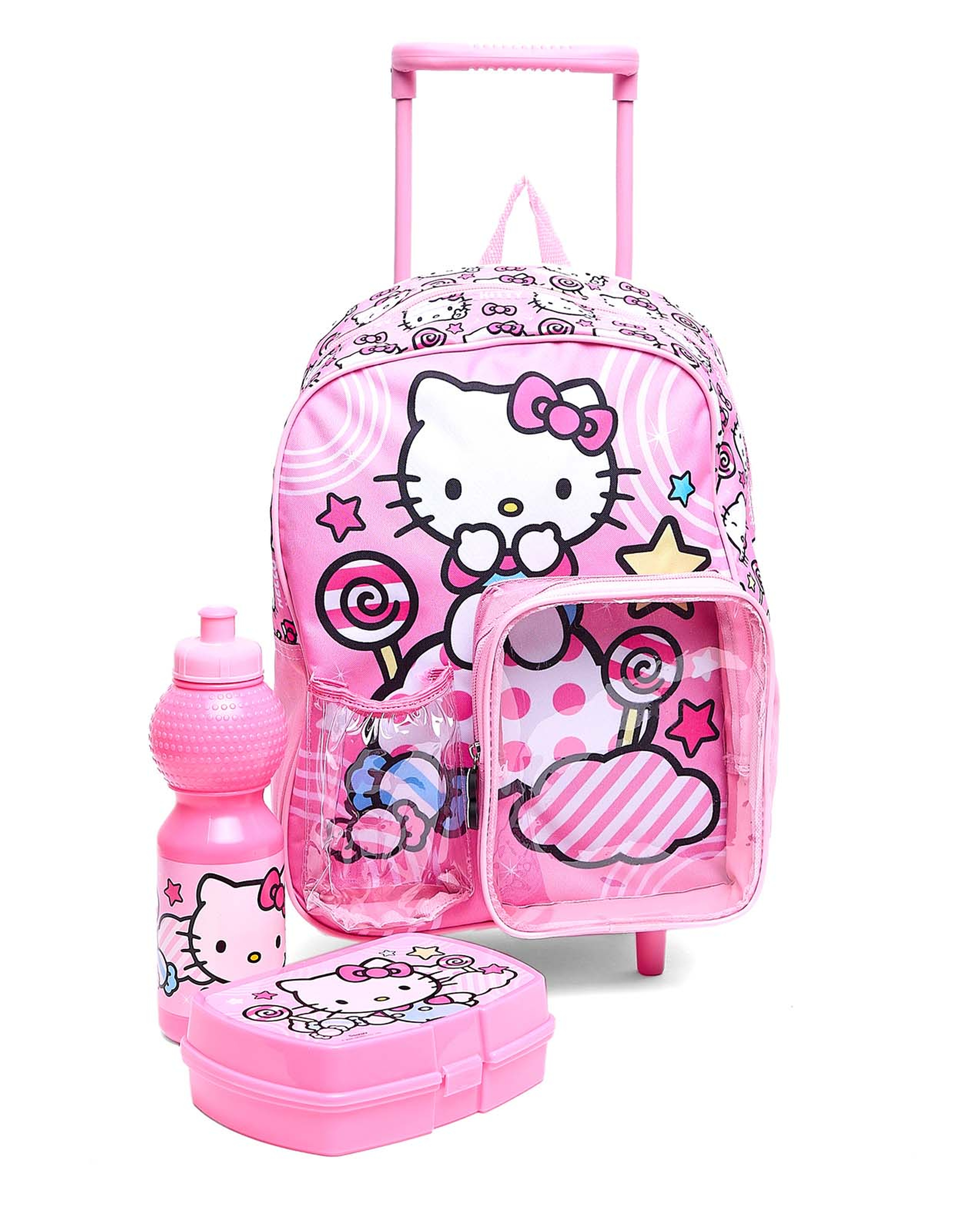 طقم حقيبة مدرسية ترولي هالو كيتي 14 بوصة