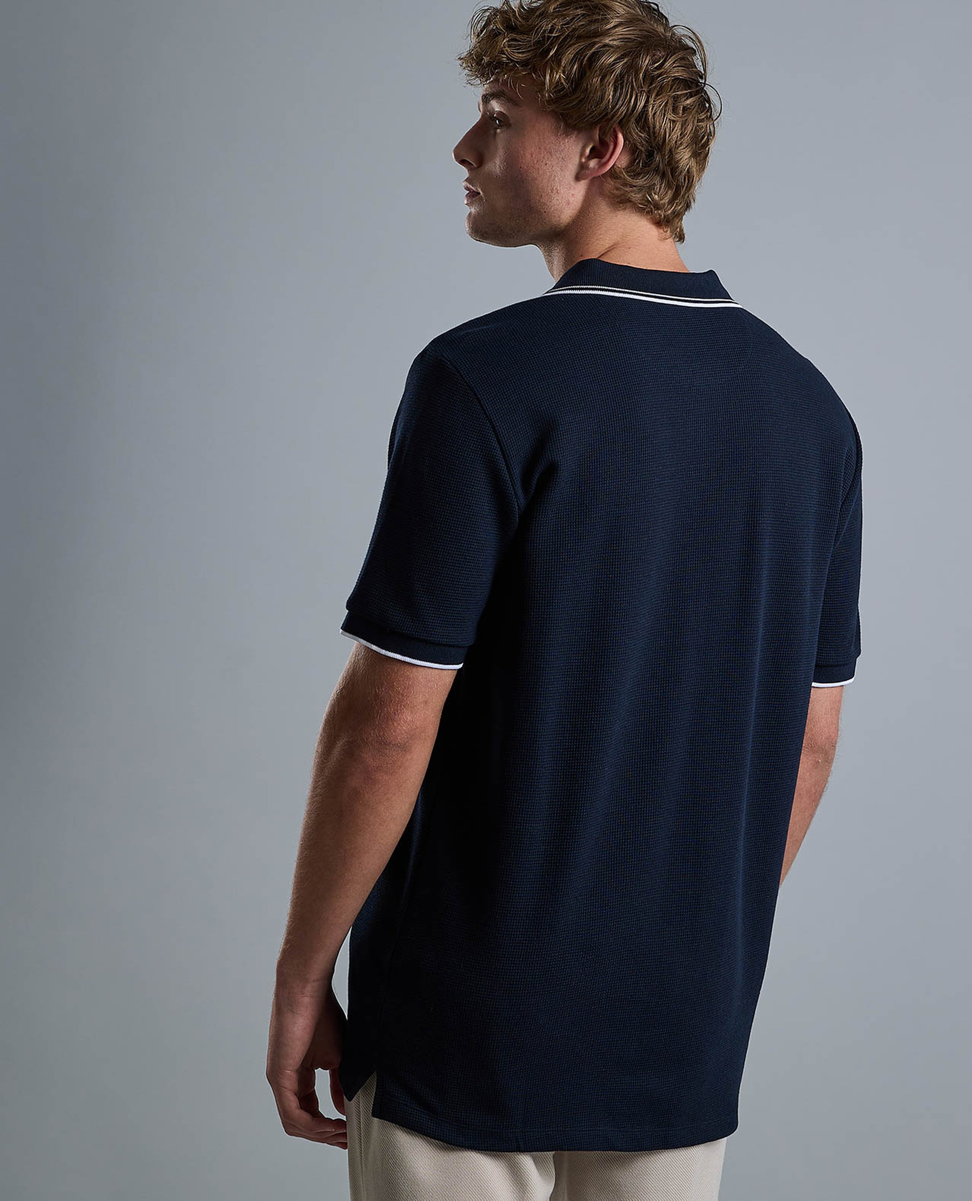 Logo Detail Polo T-Shirt with Short Sleeves