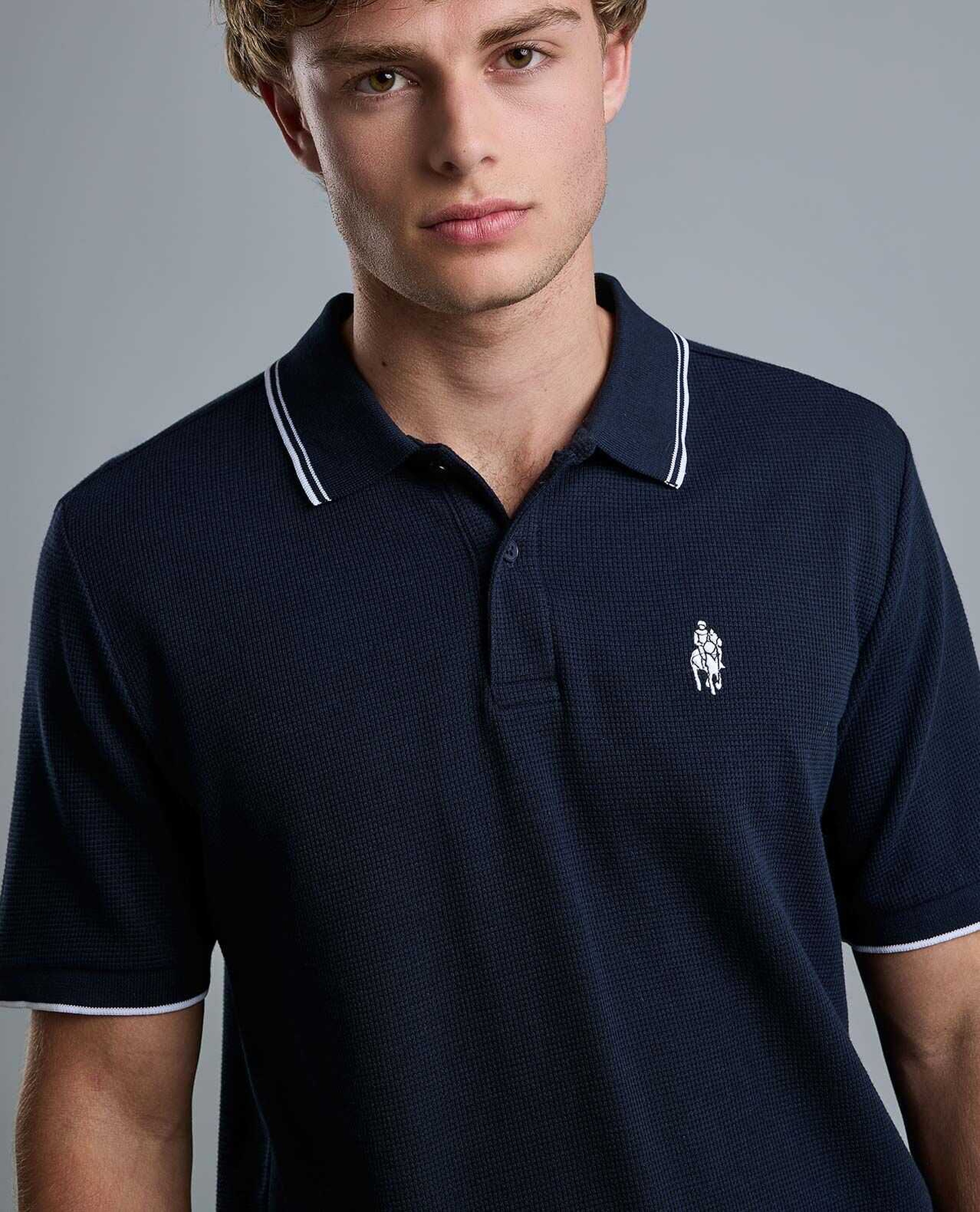 Logo Detail Polo T-Shirt with Short Sleeves