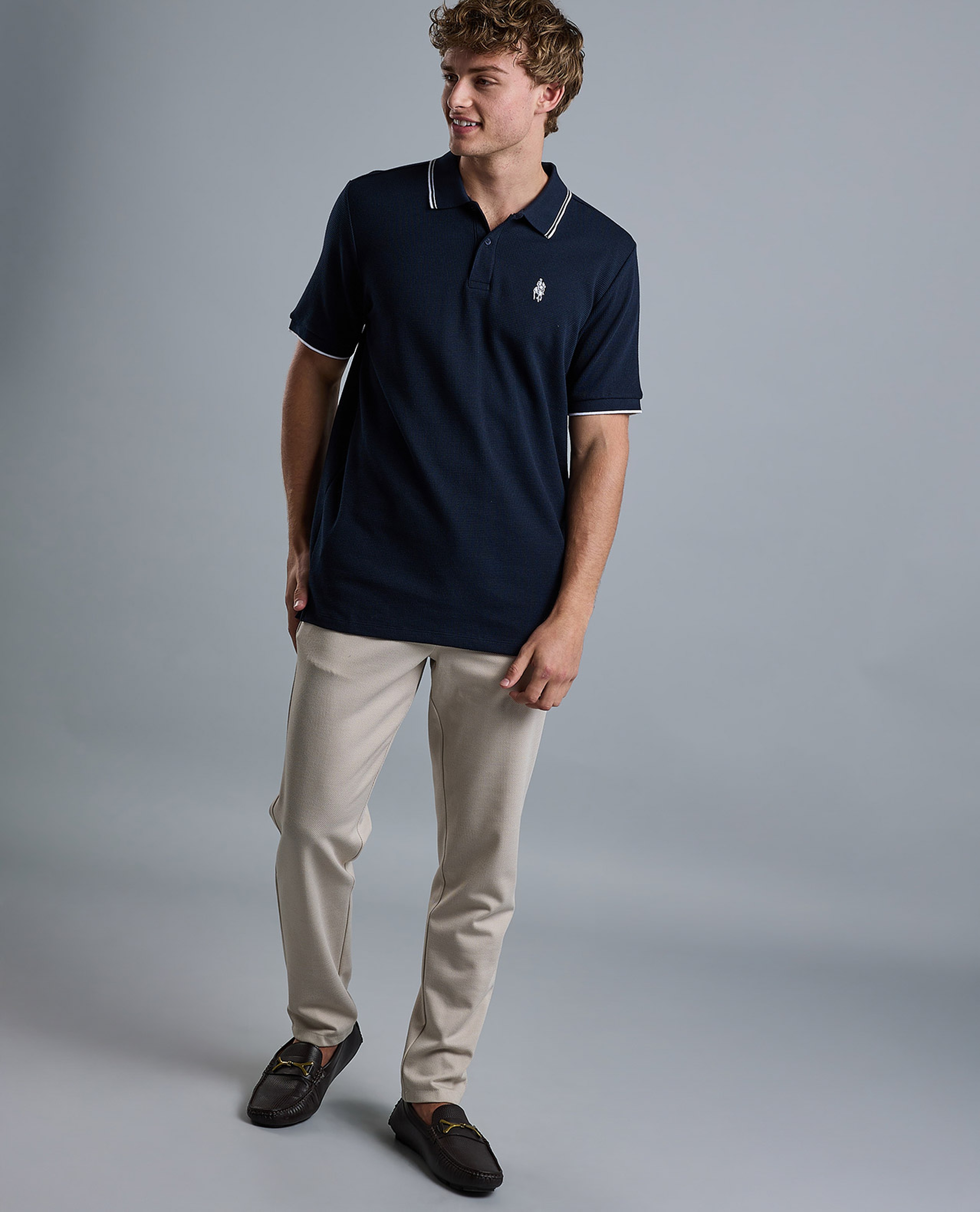 Logo Detail Polo T-Shirt with Short Sleeves