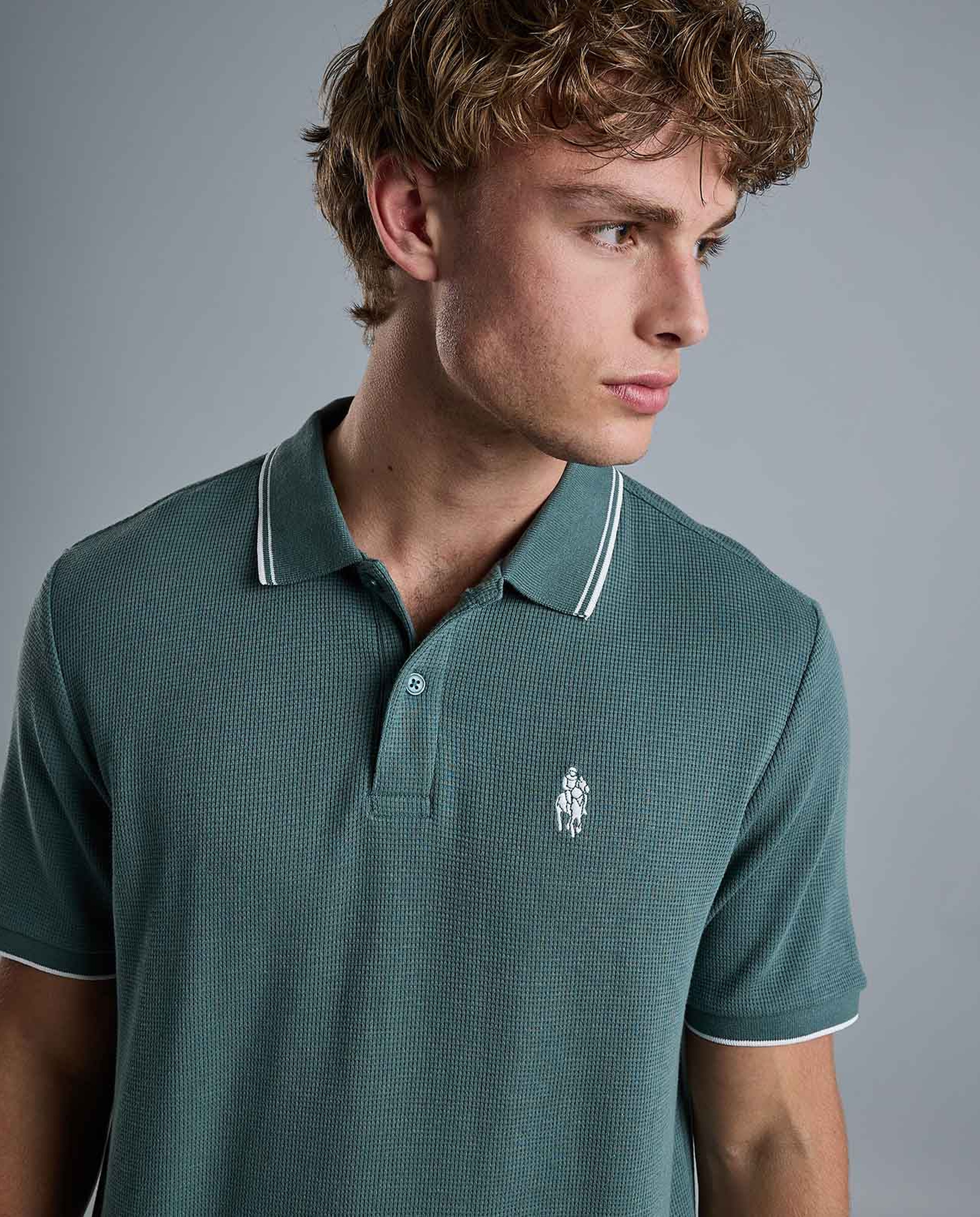 Logo Detail Polo T-Shirt with Short Sleeves
