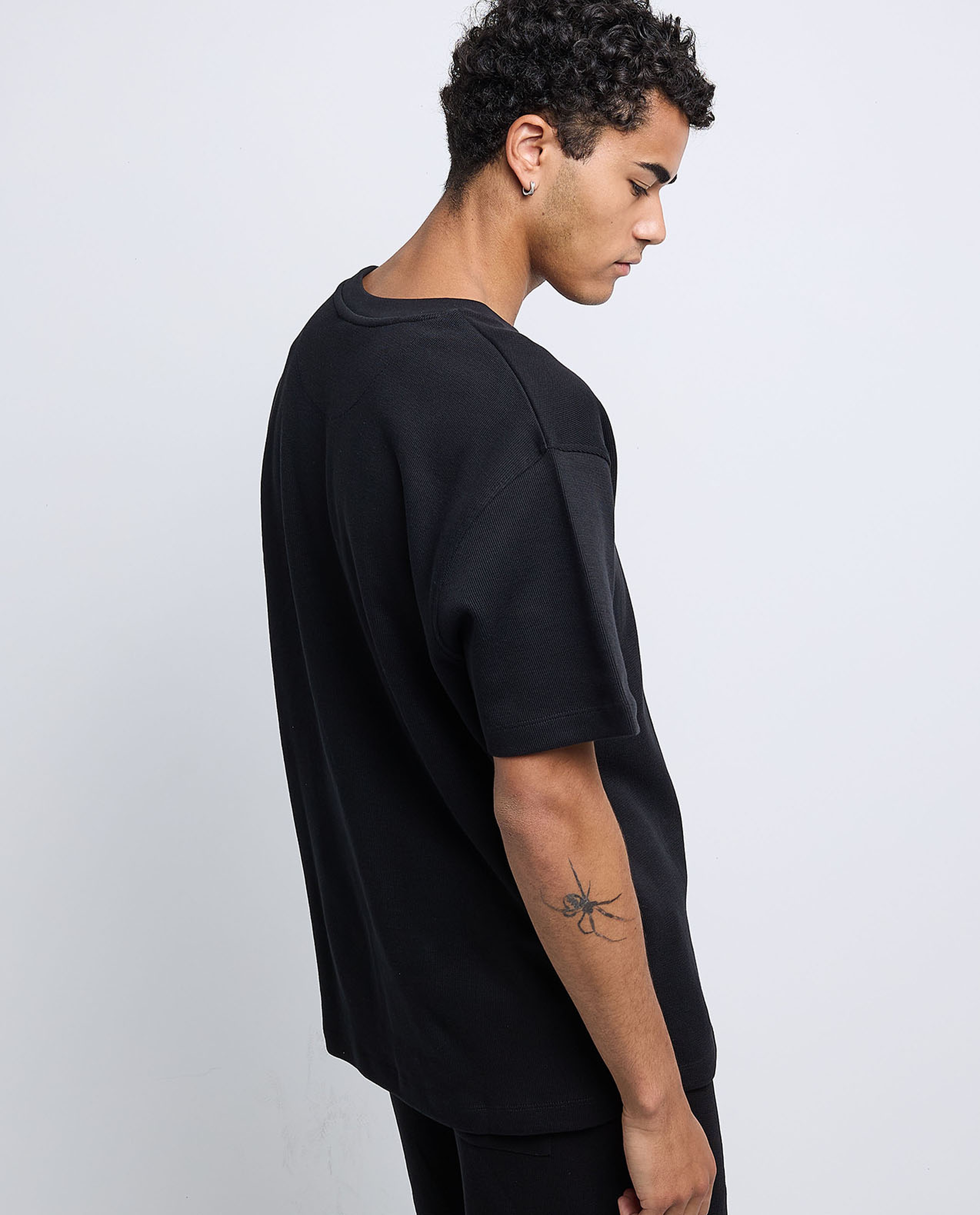 Solid T-Shirt with Crew Neck and Short Sleeves