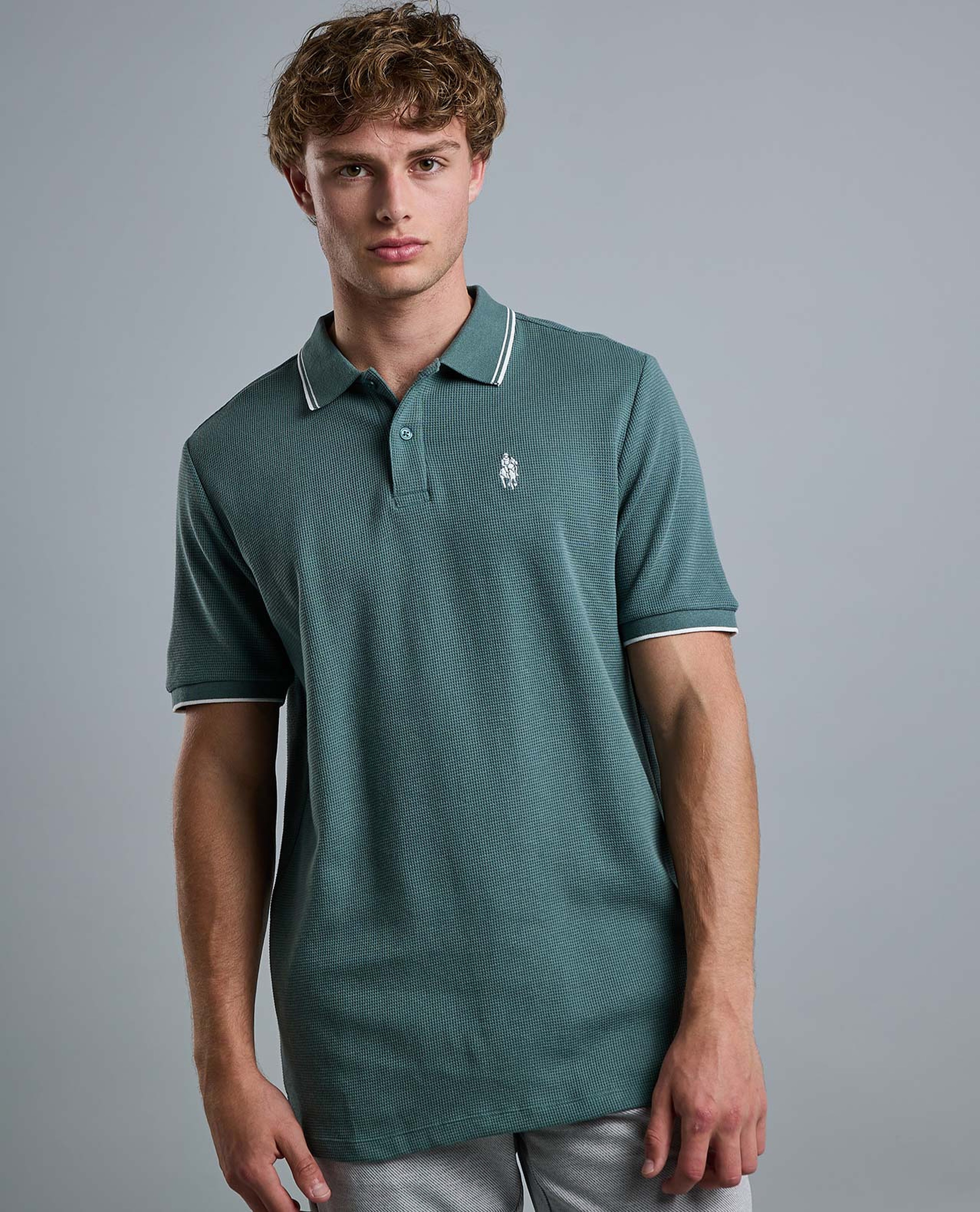 Logo Detail Polo T-Shirt with Short Sleeves
