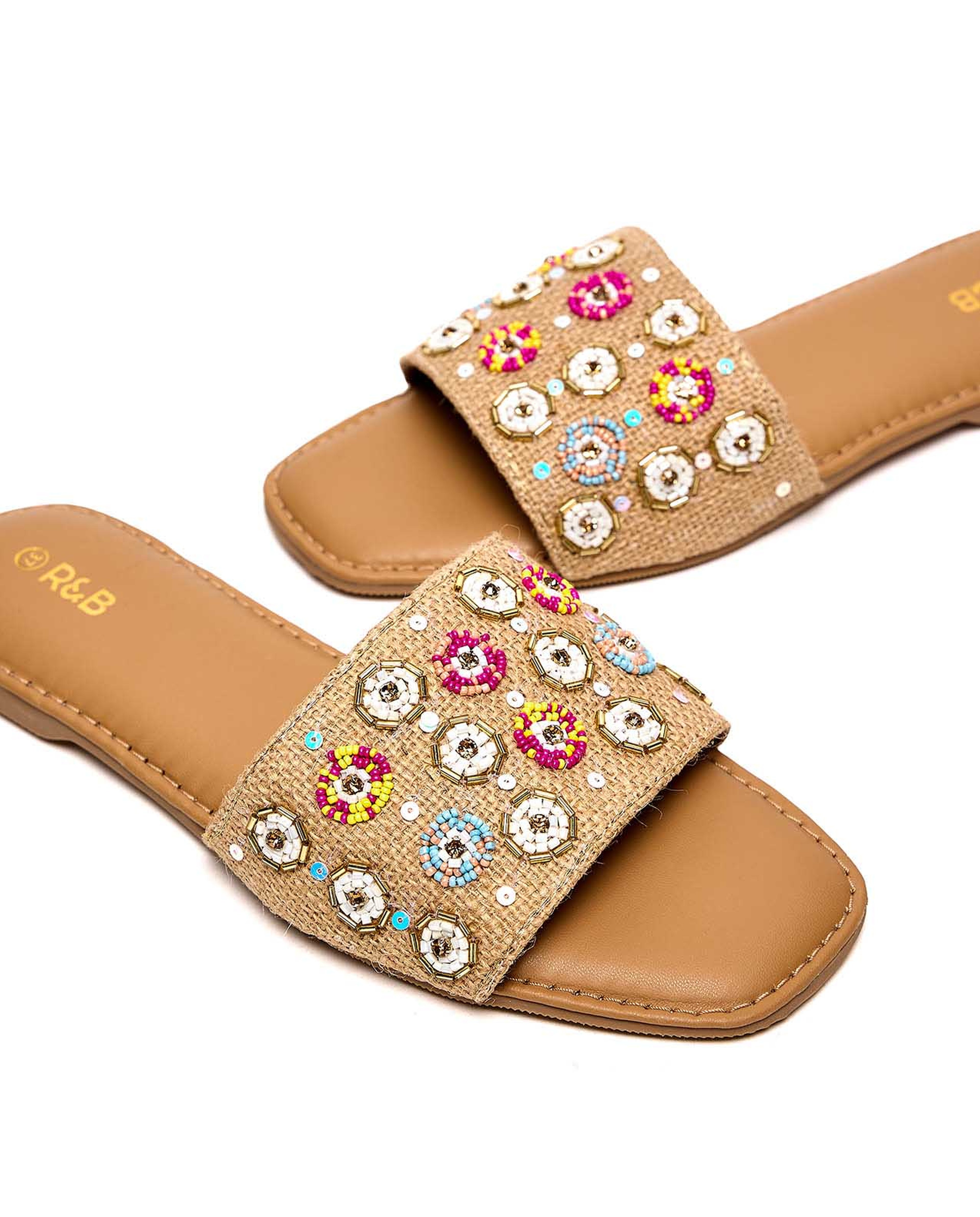 Embellished Flat Sandals
