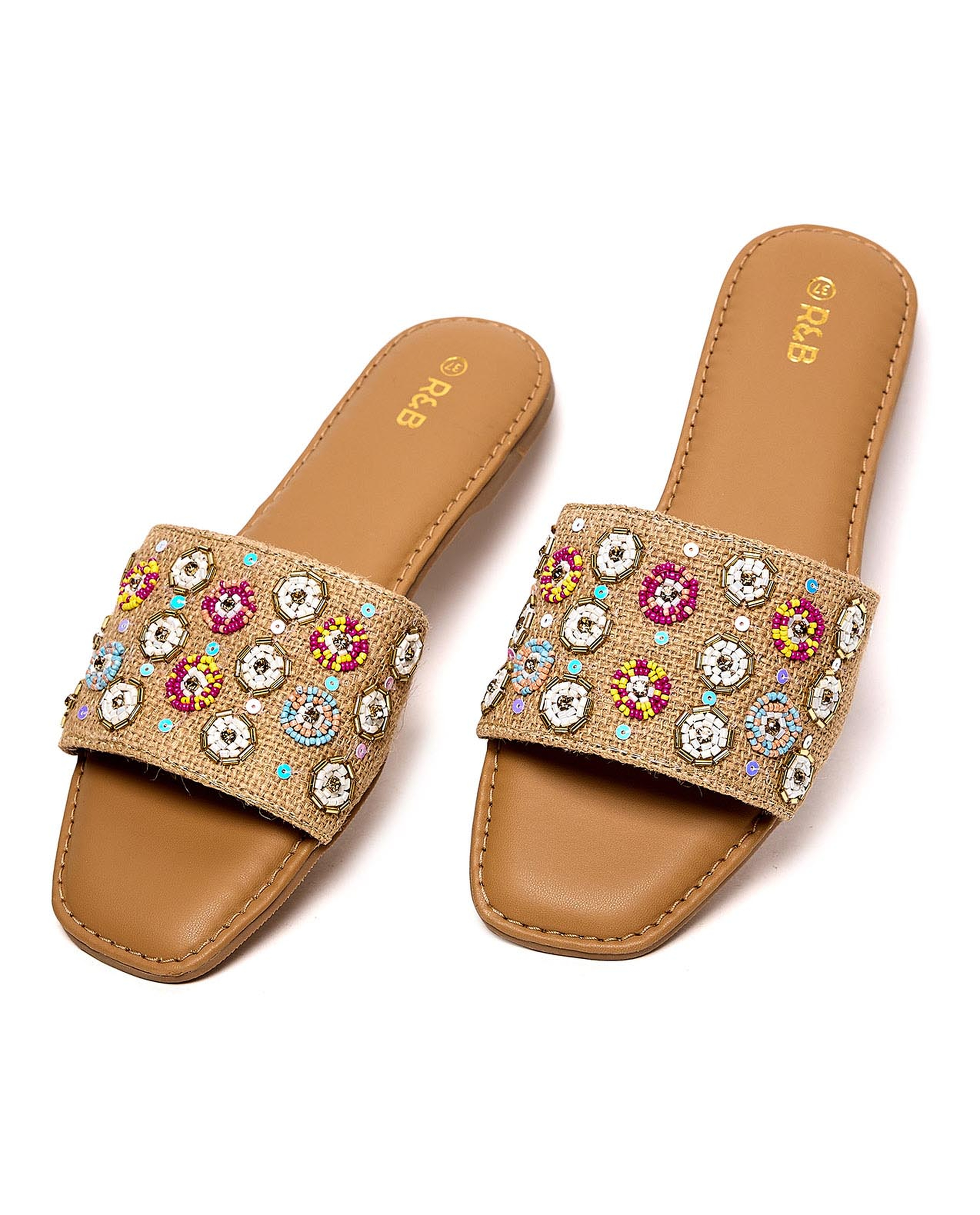 Embellished Flat Sandals