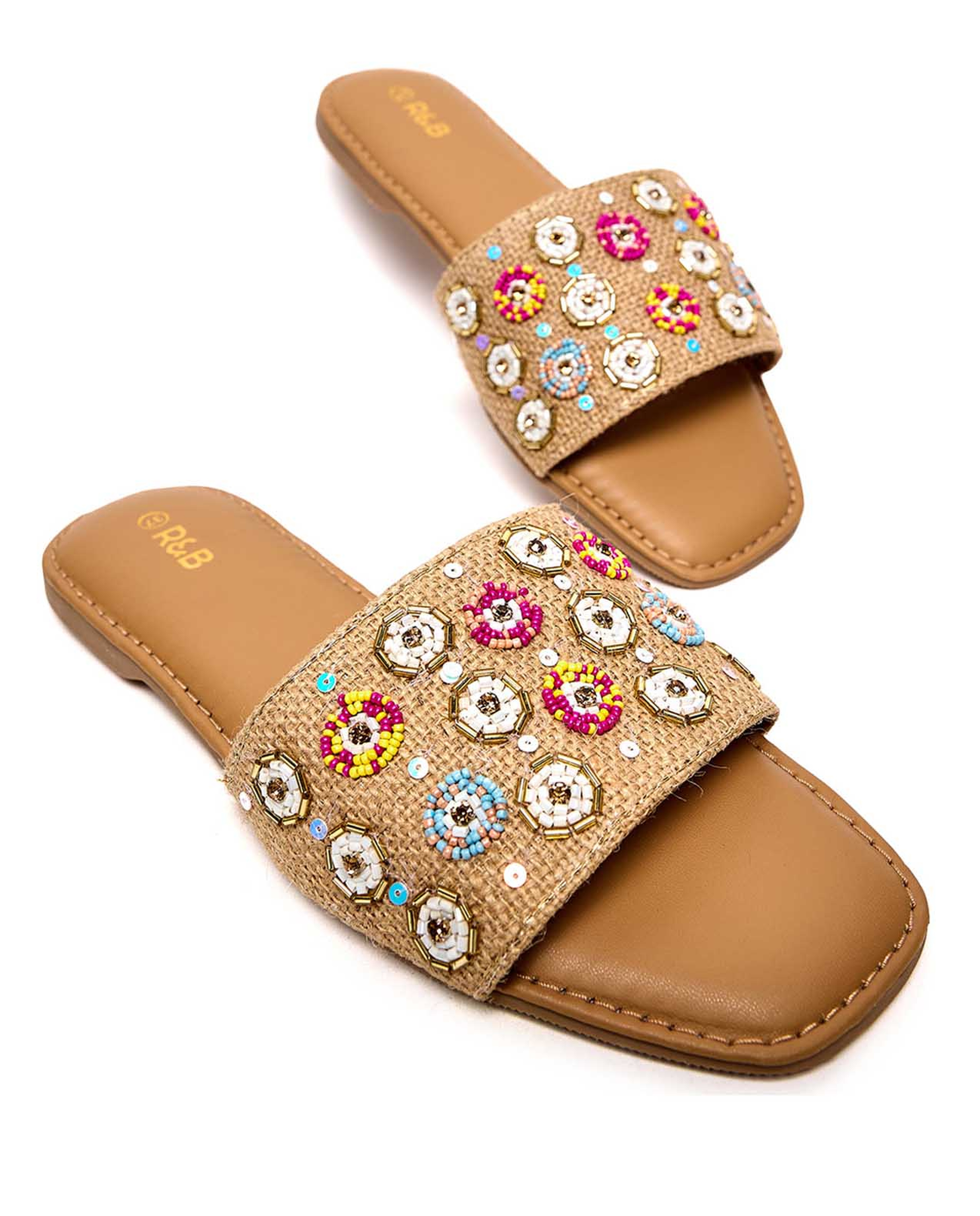 Embellished Flat Sandals