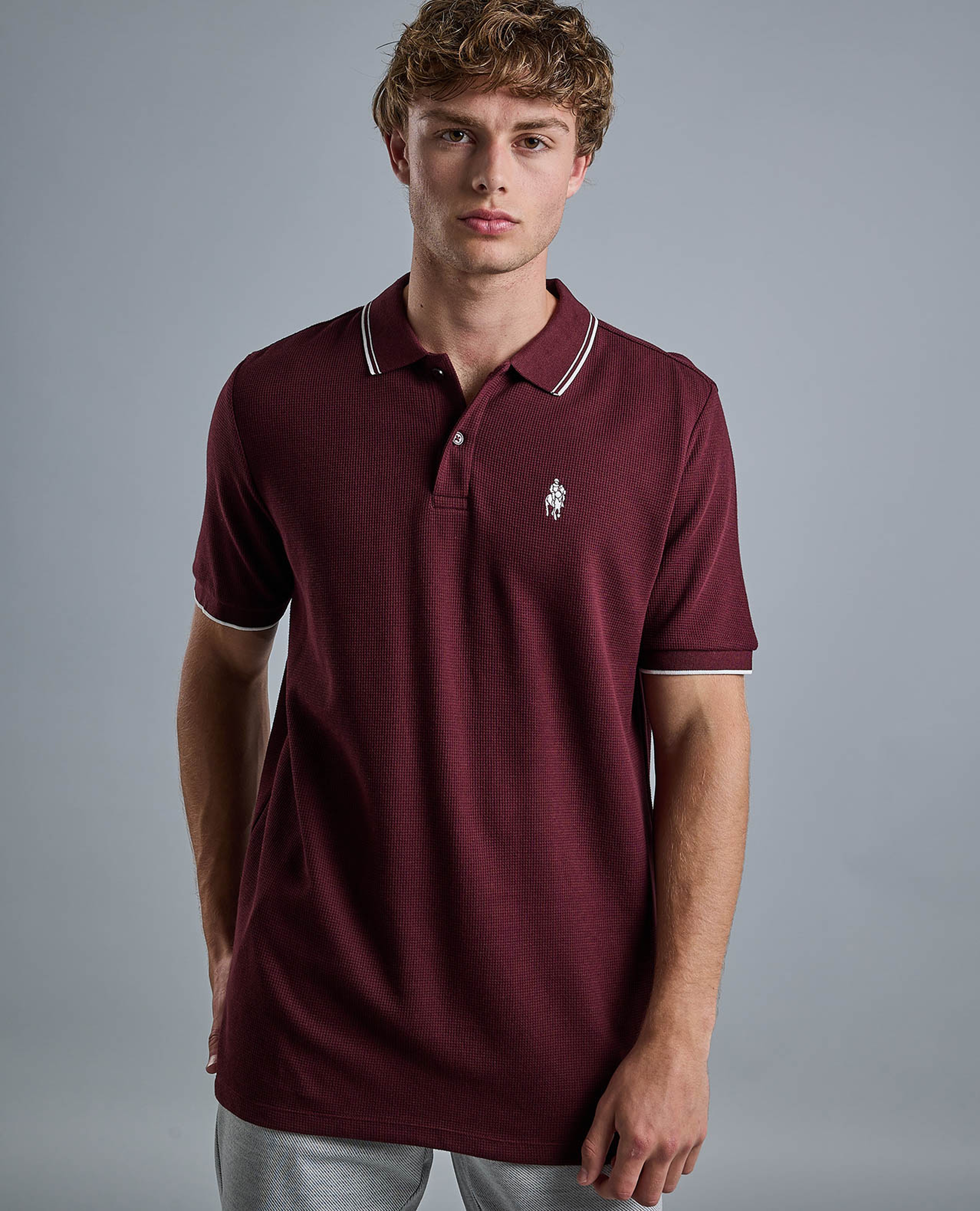 Logo Detail Polo T-Shirt with Short Sleeves