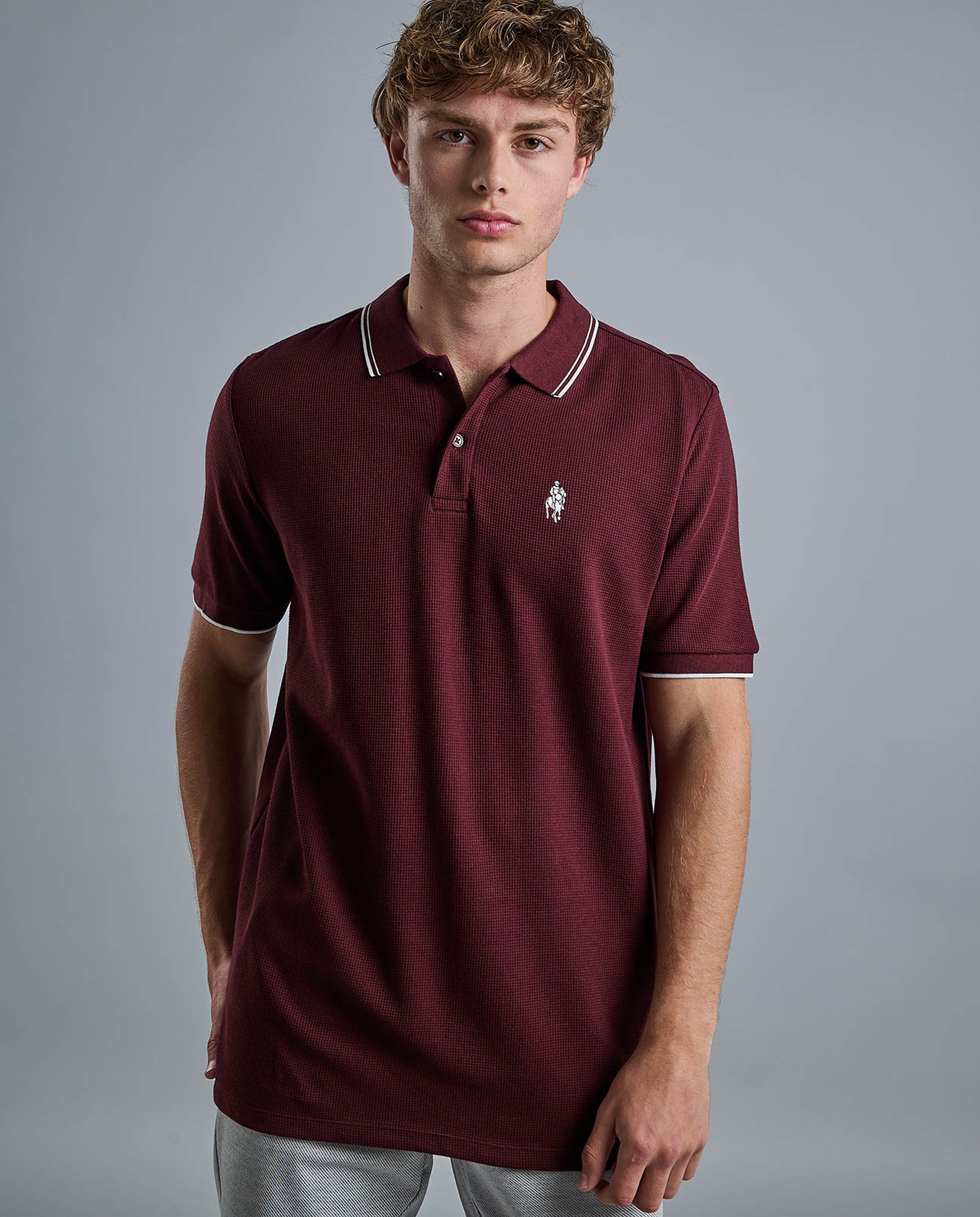 Logo Detail Polo T-Shirt with Short Sleeves