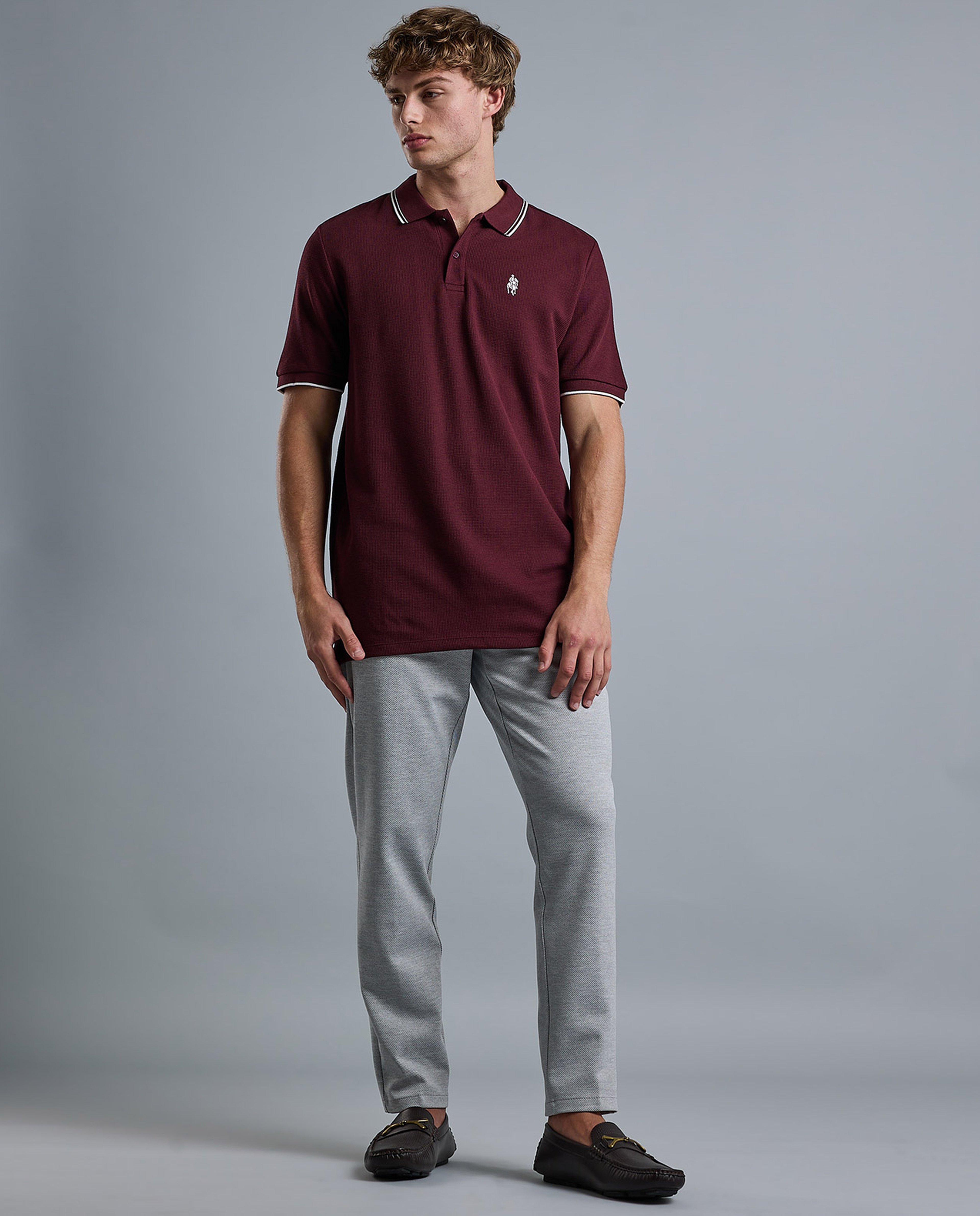 Logo Detail Polo T-Shirt with Short Sleeves