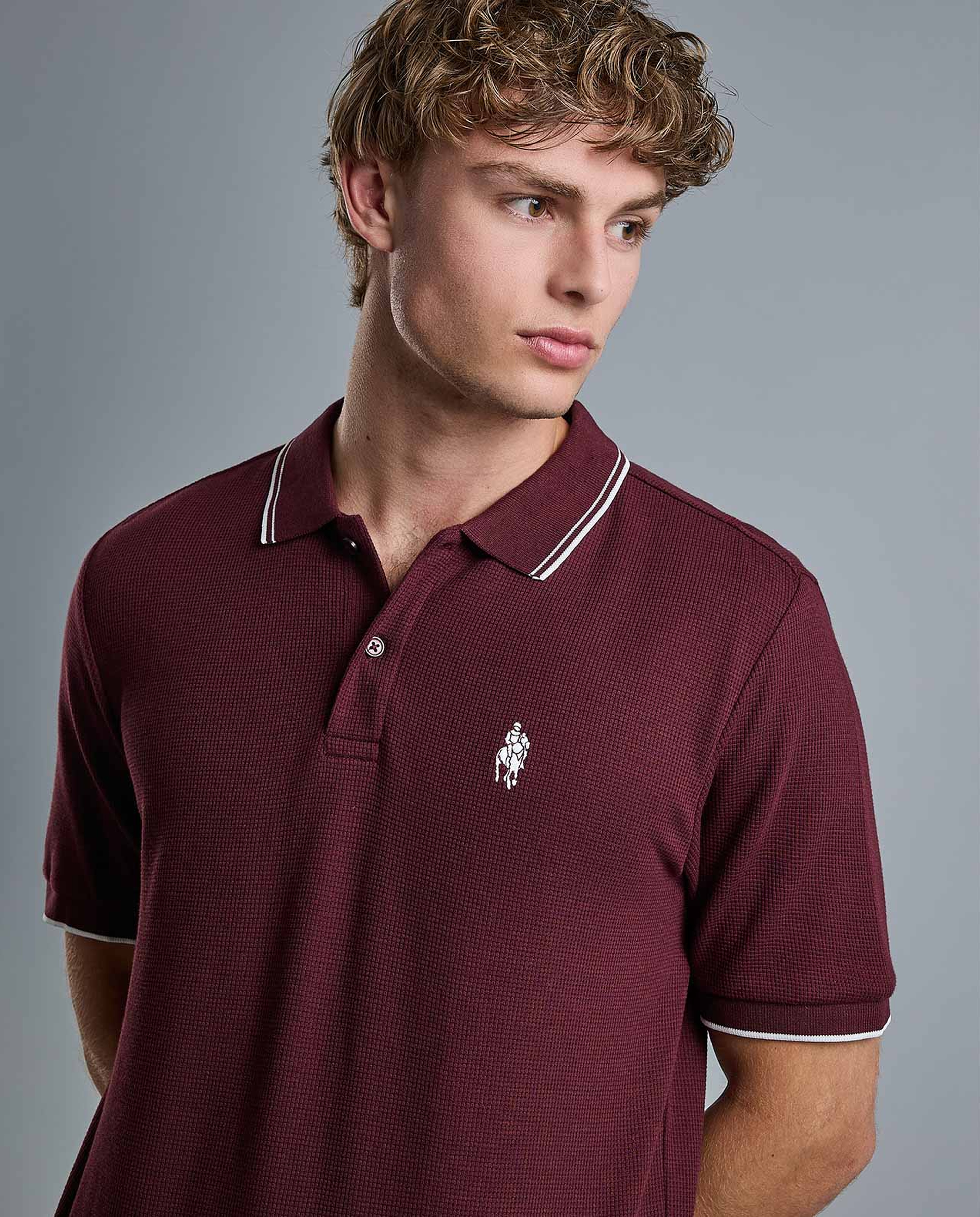 Logo Detail Polo T-Shirt with Short Sleeves